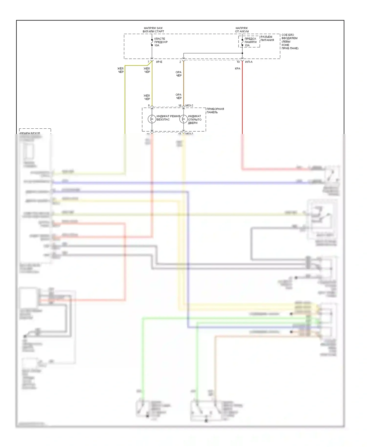 Optima Kia II (2005-2008): Электросхема помощников водителя, поздний выпуск 