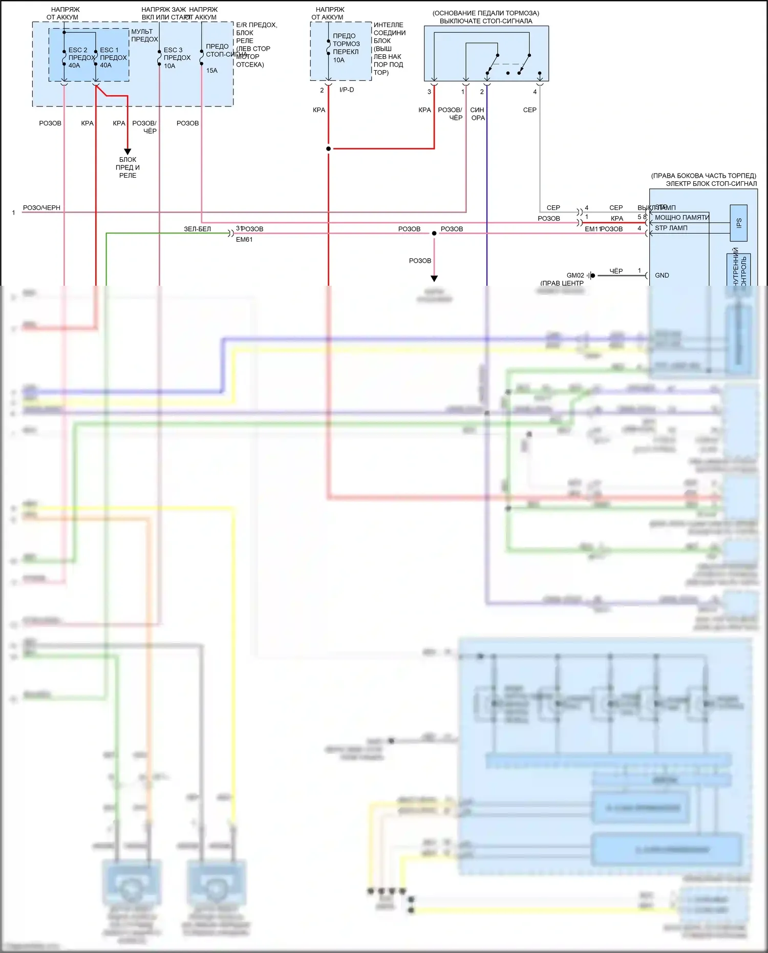 Optima Kia III рестайлинг (2013-2015): Антиблокировочная электросхема тормозов, за исключением гибридных корейских (2 из 2) 