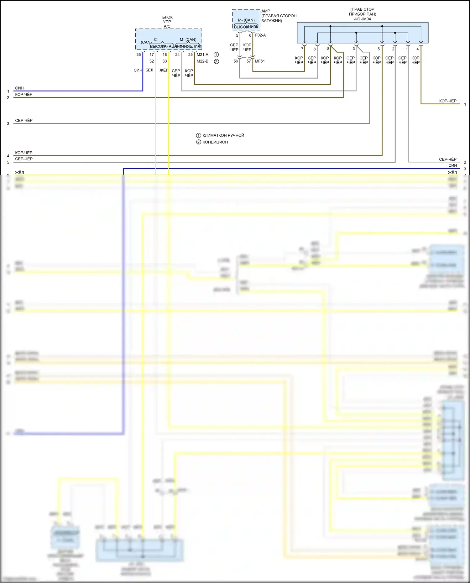 Optima Kia III рестайлинг (2013-2015): Can шина электросхема, за исключением гибридной (2 из 3) 