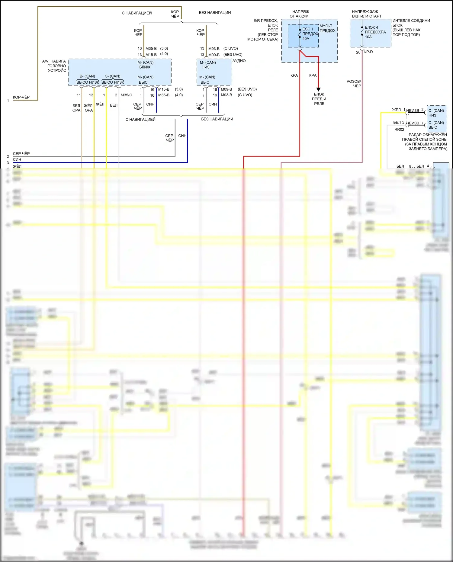 Optima Kia III рестайлинг (2013-2015): Can шина электросхема, за исключением гибридной (3 из 3) 