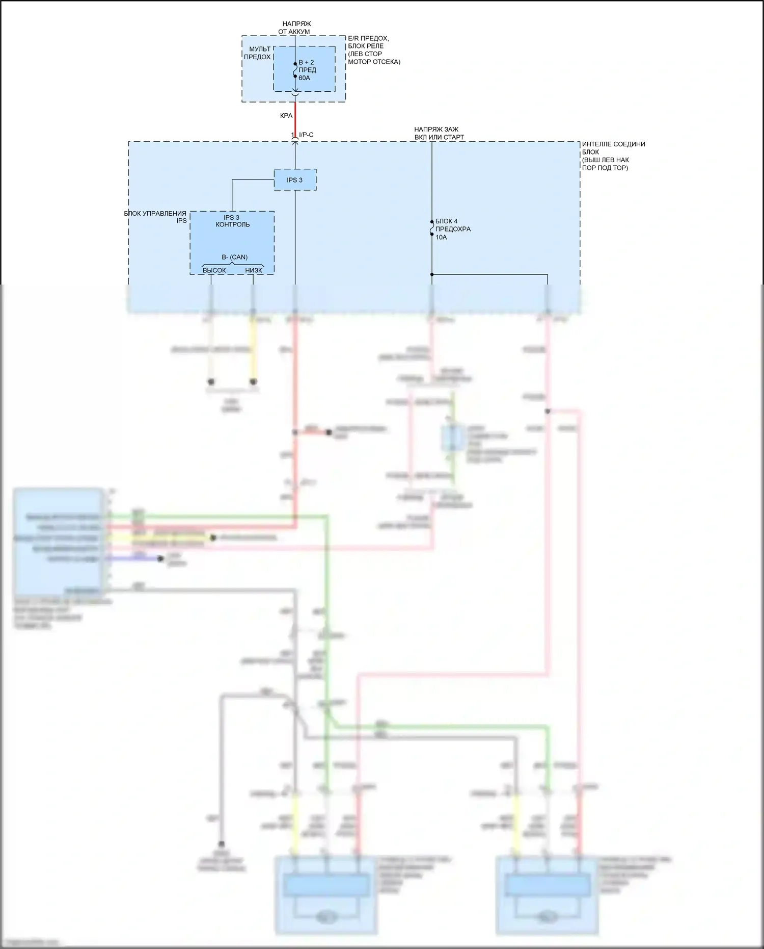 Optima Kia III рестайлинг (2013-2015): Электросхема системы автоматического корректора фар (ahls) 