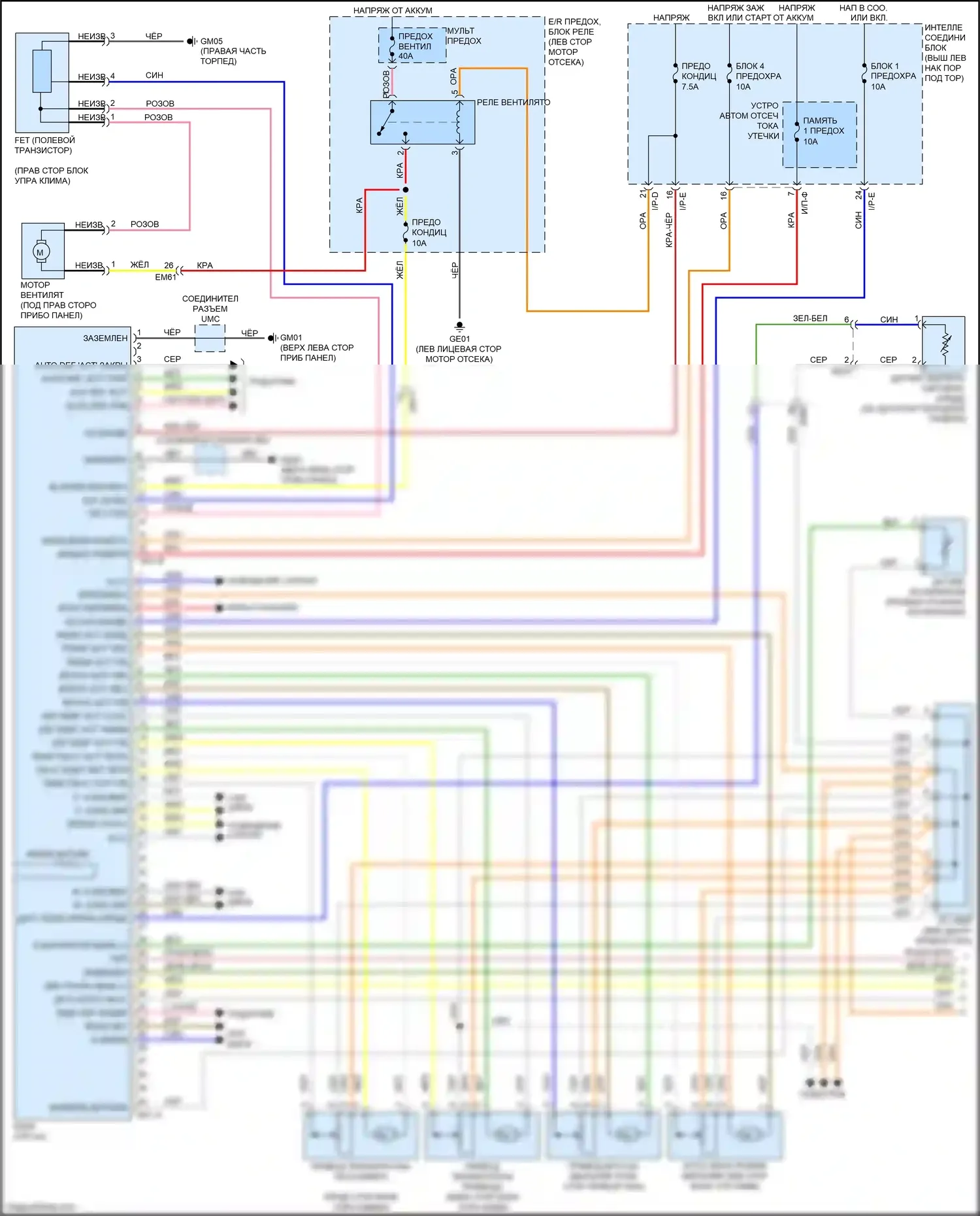 Optima Kia III рестайлинг (2013-2015): 2.4л, электросхема климат контроля, кроме гибридного (1 из 2) 