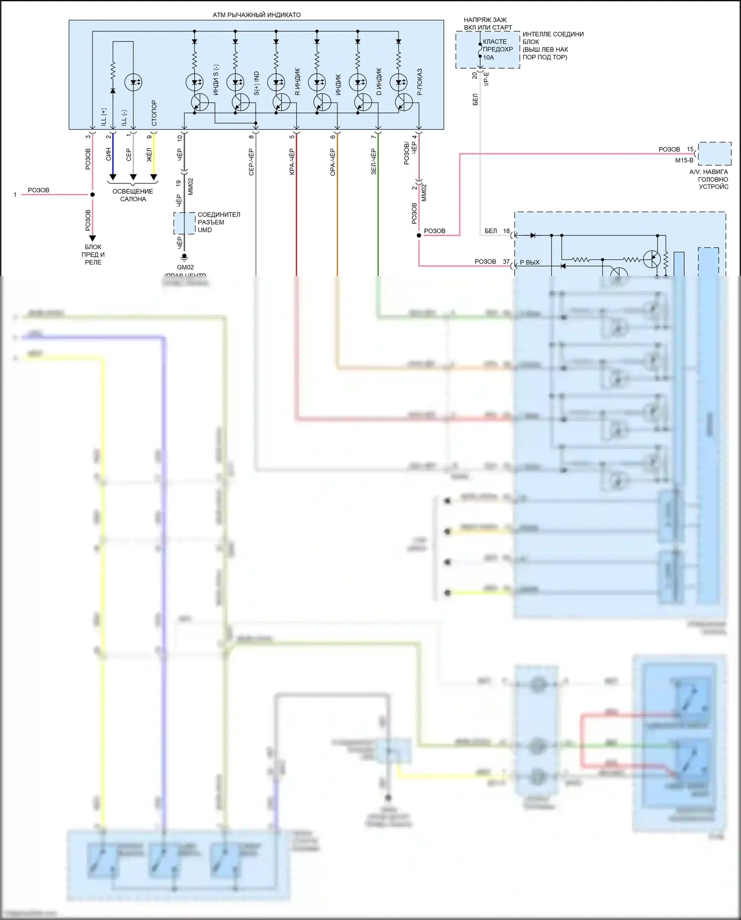 Optima Kia III рестайлинг (2013-2015): 2,0л турбо, электросхема коробки передач (2 из 2) 