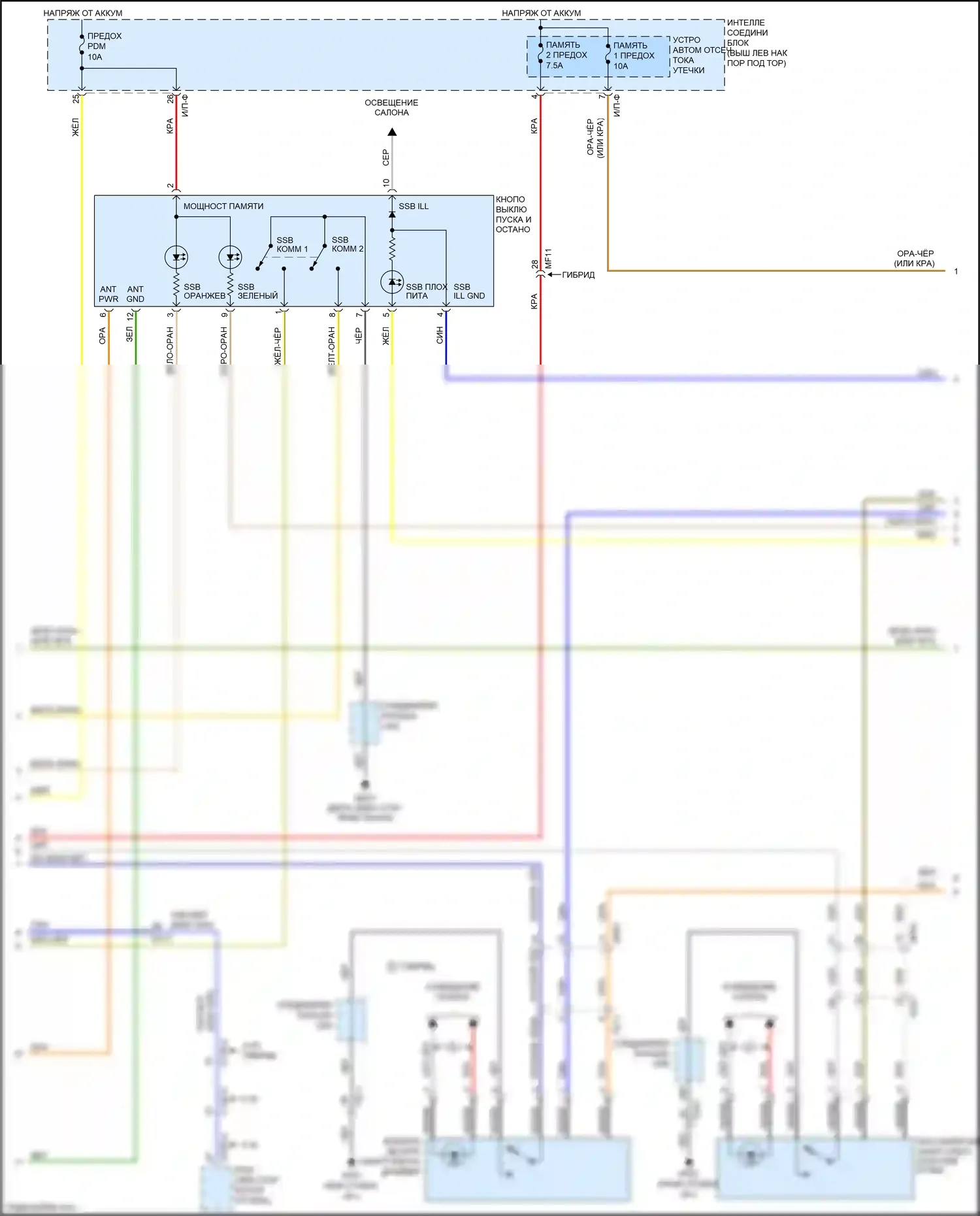 Optima Kia III рестайлинг (2013-2015): Электросхема иммобилайзера, с интеллектуальной системой ключей (2 из 3) 