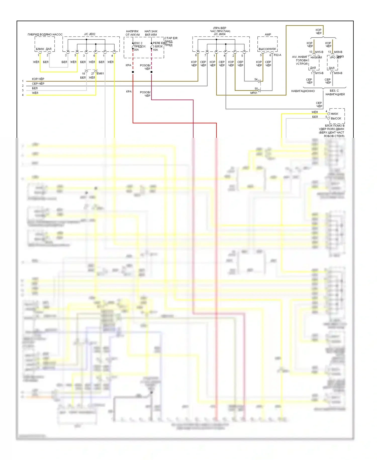 Optima Kia III (2010-2013): Can шина электросхема соединений, гибридная (2 из 2) 