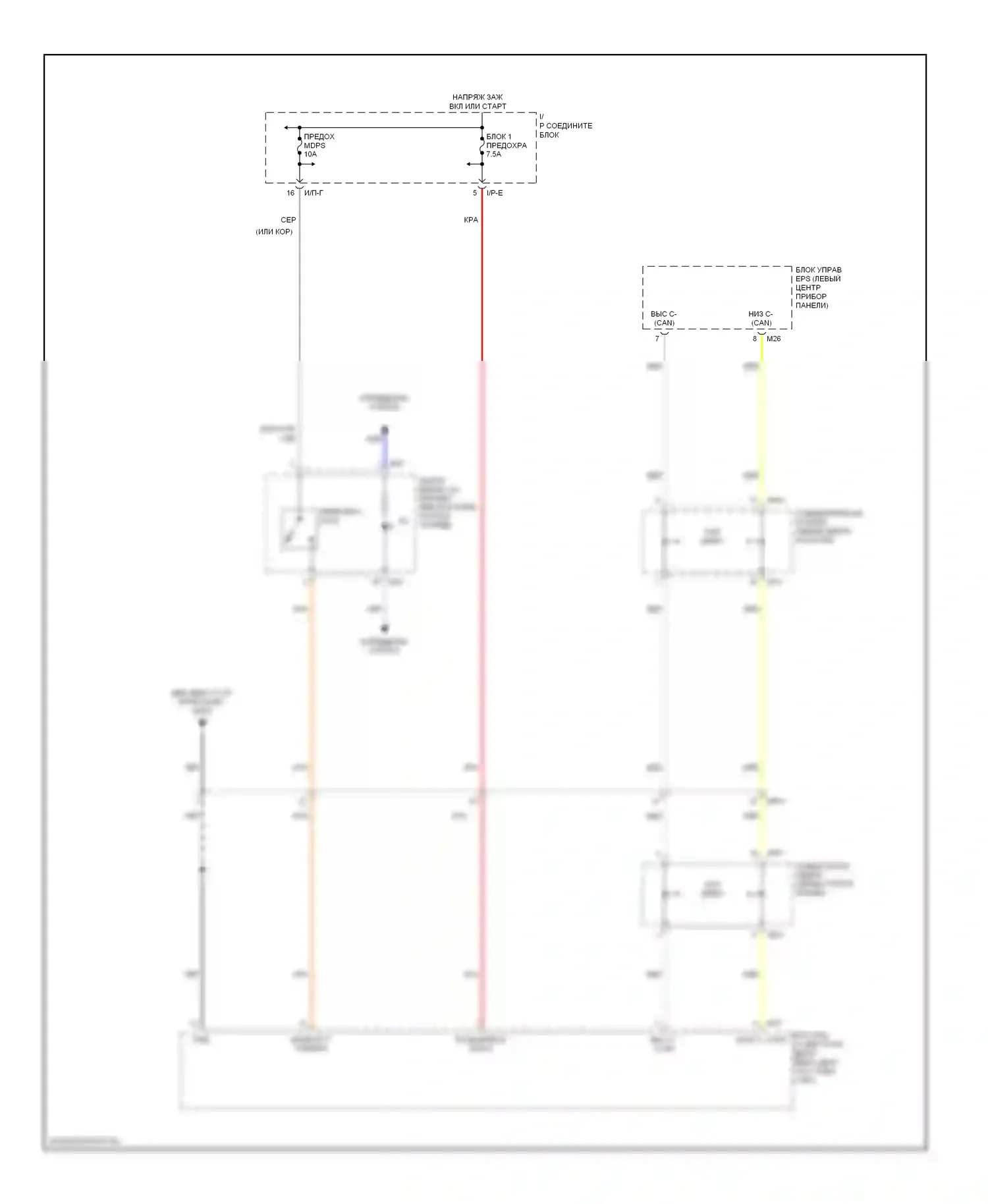 Optima Kia III (2010-2013): Электросхема помощи в удержании полосы движения 