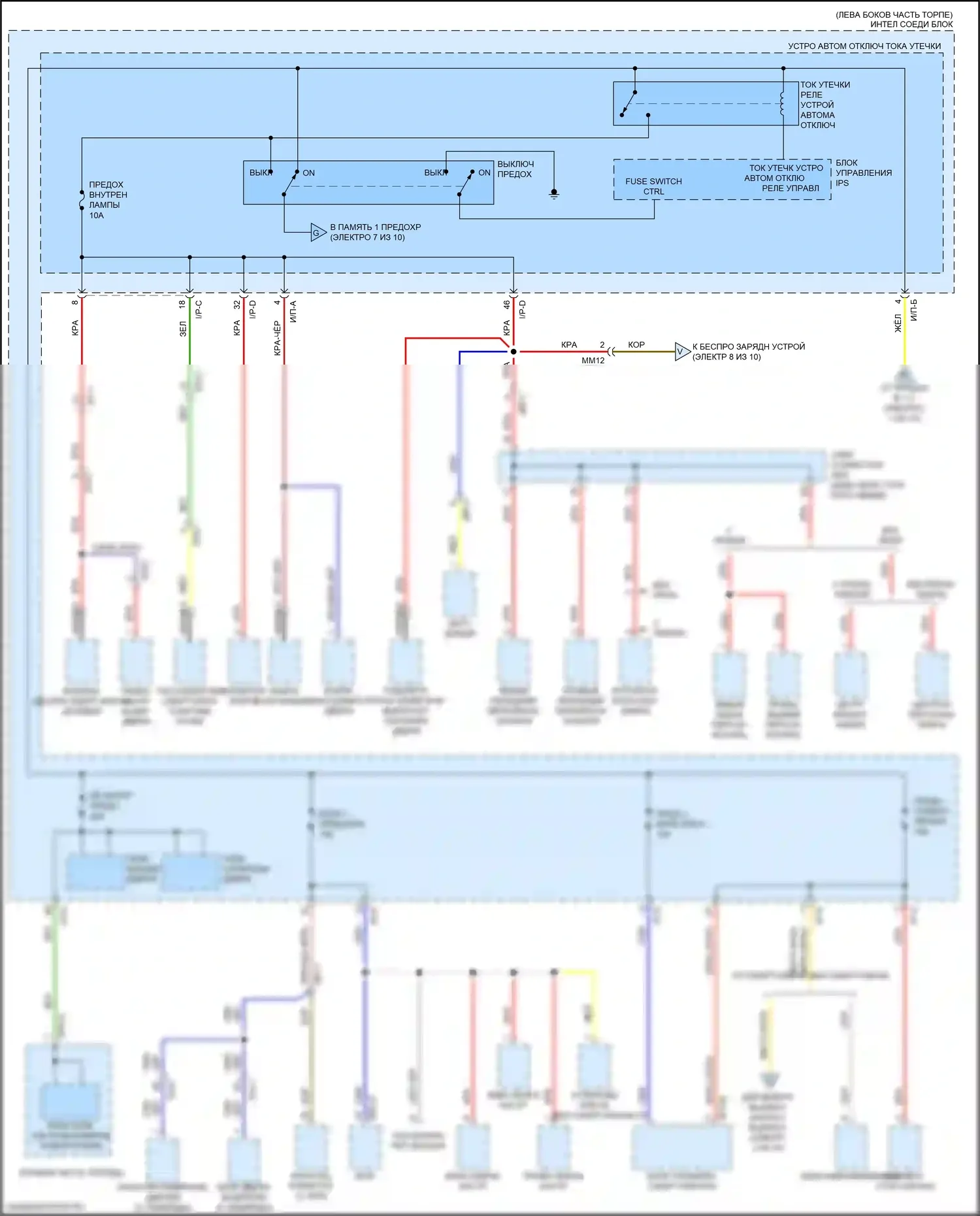 Optima Kia IV рестайлинг (2018-2020): 2.4l, электросхема блока предохранителей реле (6 из 10) 