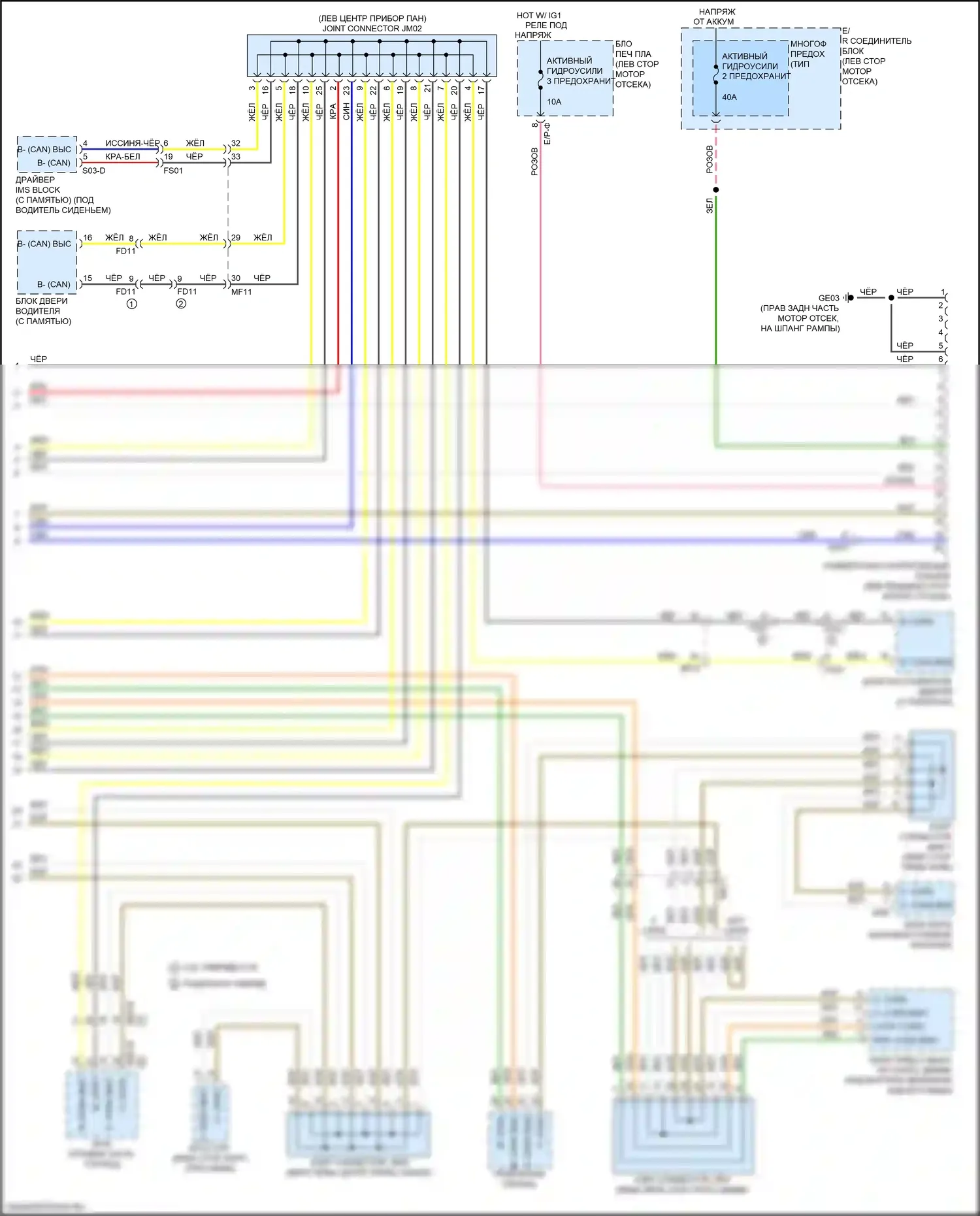 Optima Kia IV рестайлинг (2018-2020): Can шина электросхема, гибридная (5 из 5) 