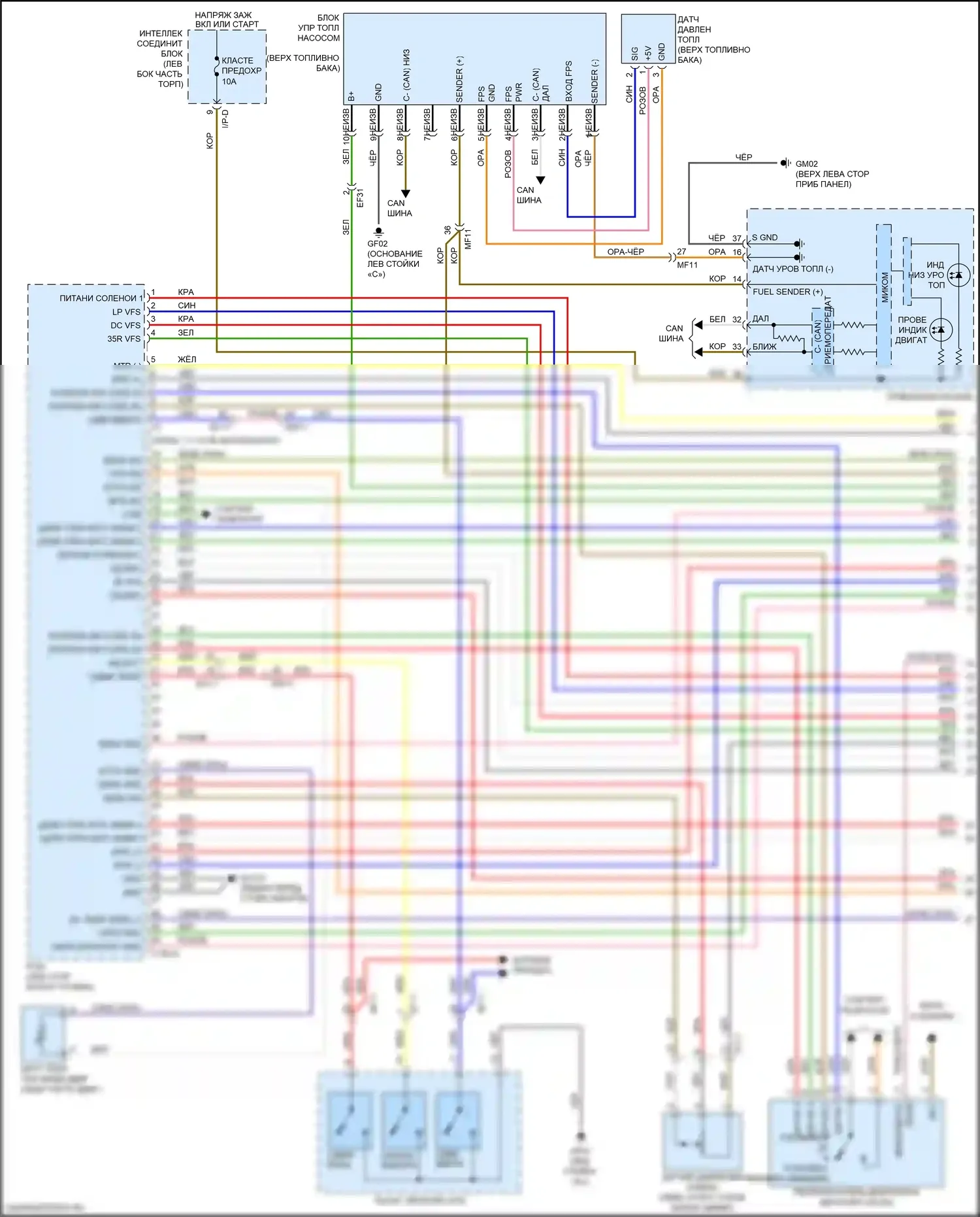 Optima Kia IV рестайлинг (2018-2020): Электросхема двигателя 2.0л турбо (1 из 6) 