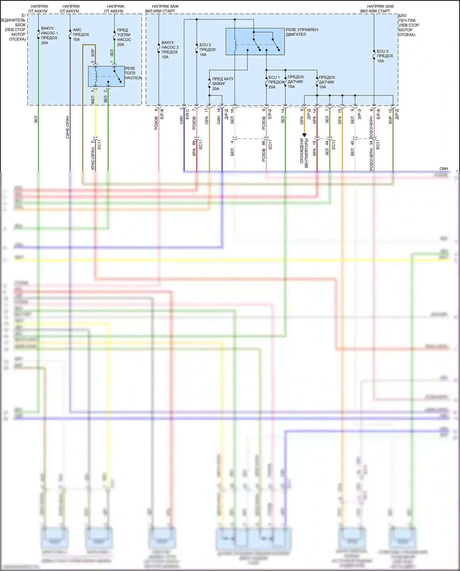 Optima Kia IV рестайлинг (2018-2020): Электросхема двигателя 2.0л турбо (5 из 6) 
