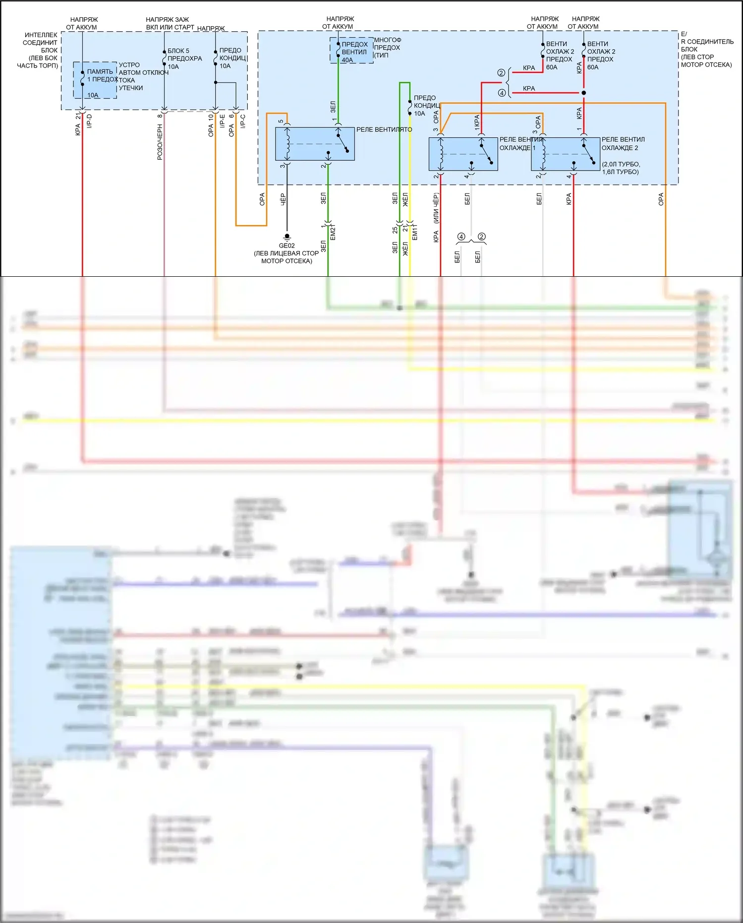 Optima Kia IV рестайлинг (2018-2020): Электросхема климат контроля, кроме гибридного (2 из 3) 