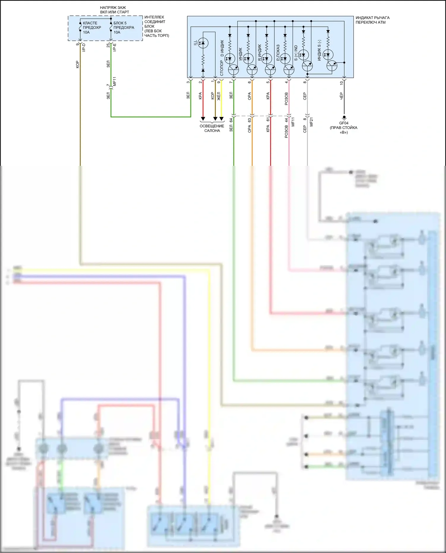 Optima Kia IV рестайлинг (2018-2020): 2,0л турбо, электросхема коробки передач (2 из 2) 