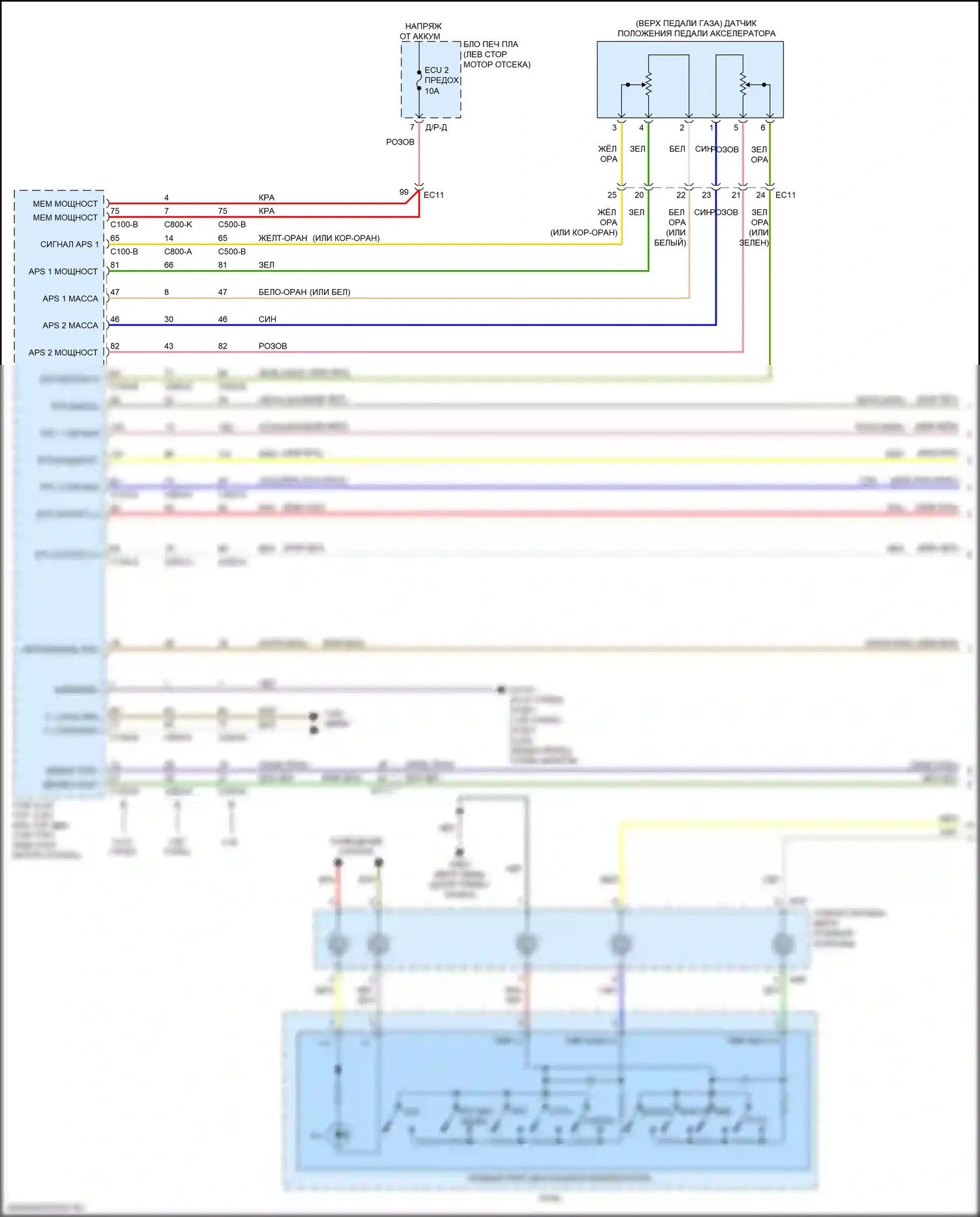 Optima Kia IV рестайлинг (2018-2020): Электросхема круиз-контроля, кроме гибридного (1 из 3) 