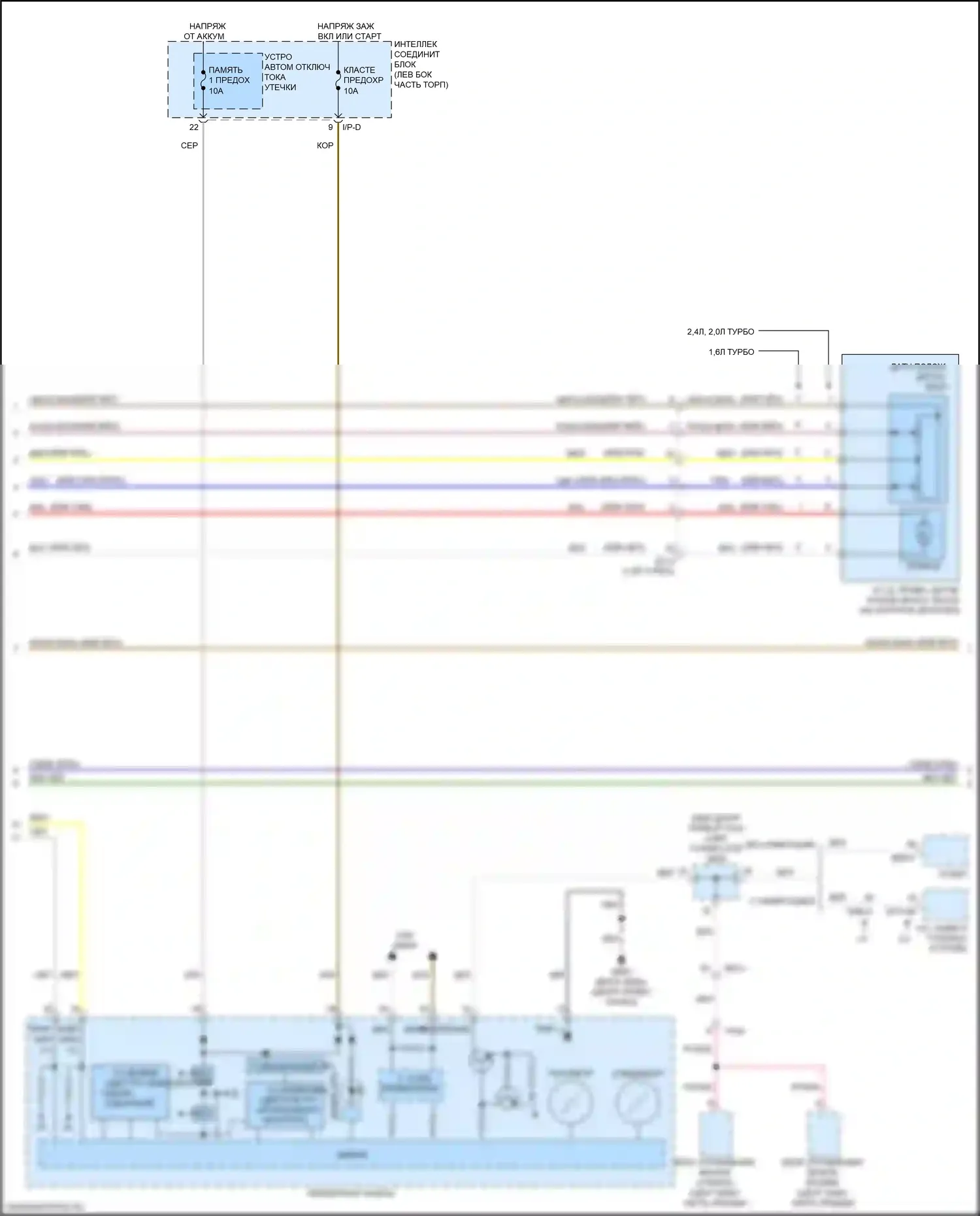 Optima Kia IV рестайлинг (2018-2020): Электросхема круиз-контроля, кроме гибридного (2 из 3) 