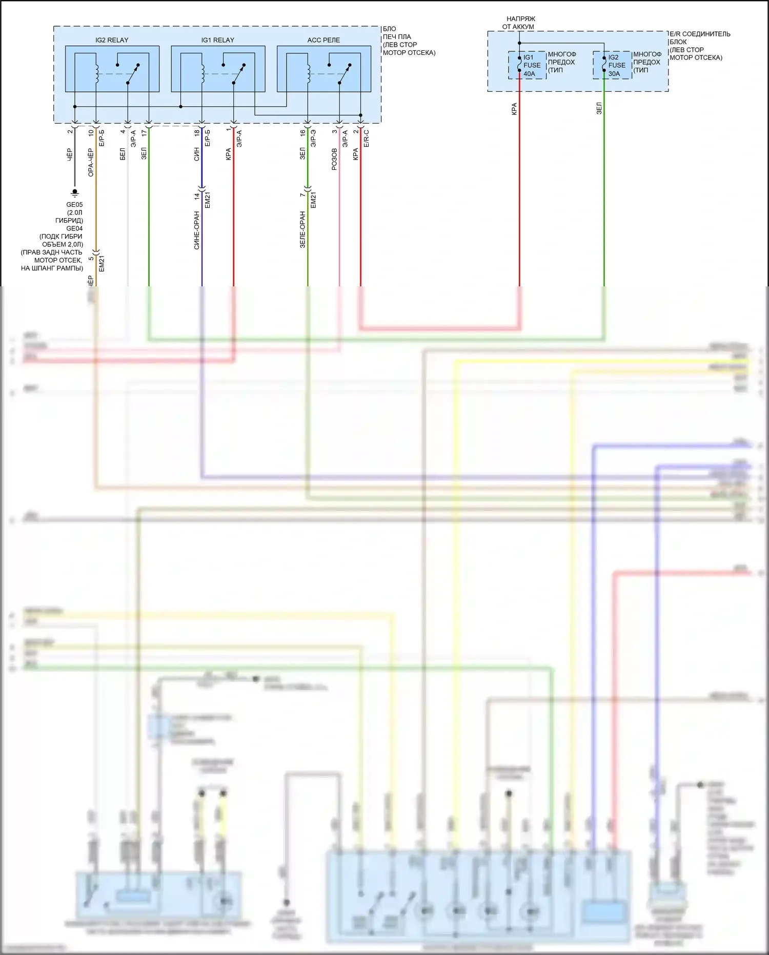 Optima Kia IV рестайлинг (2018-2020): Электросхема иммобилайзера, гибрид (2 из 3) 