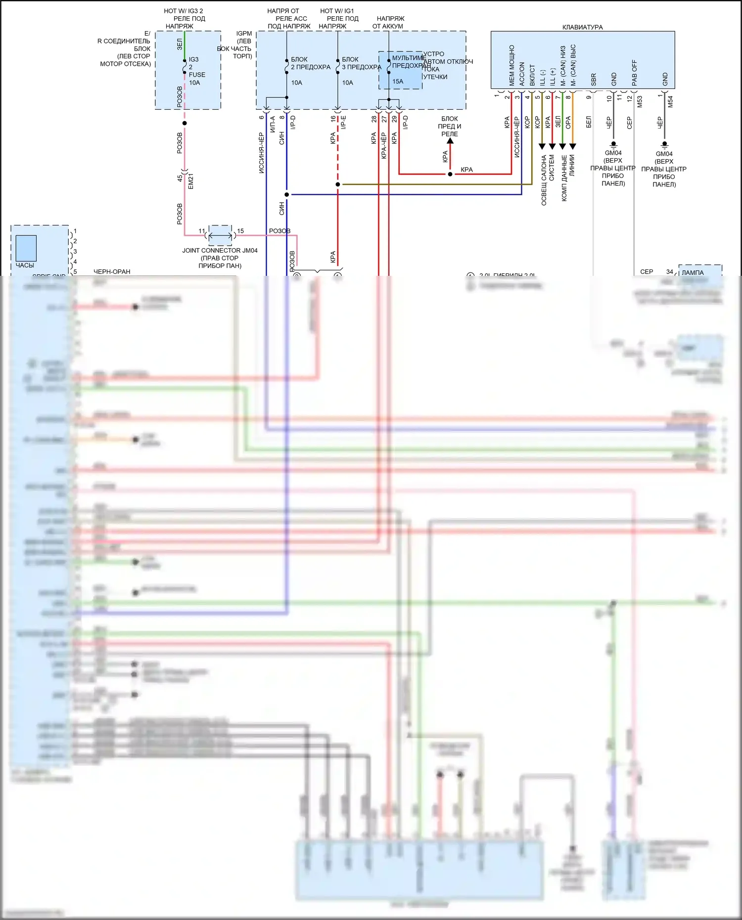 Optima Kia IV рестайлинг (2018-2020): Электросхема навигации, гибрид и подключаемый гибрид (1 из 4) 