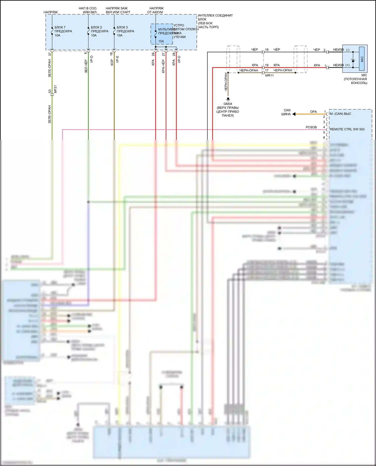 Optima Kia IV рестайлинг (2018-2020): Электросхема навигации, за исключением гибридной и подключаемой гибридной версии 4.0 без усилителя (3 из 3) 