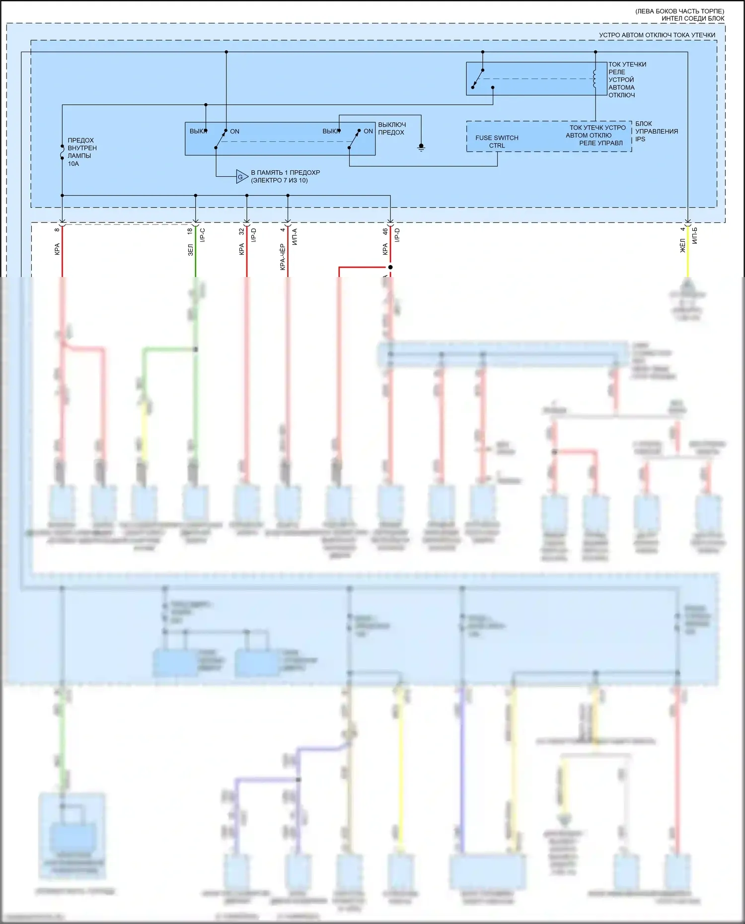 Optima Kia IV (2015-2018): 2.4l, электросхема блока предохранителей реле (6 из 10) 