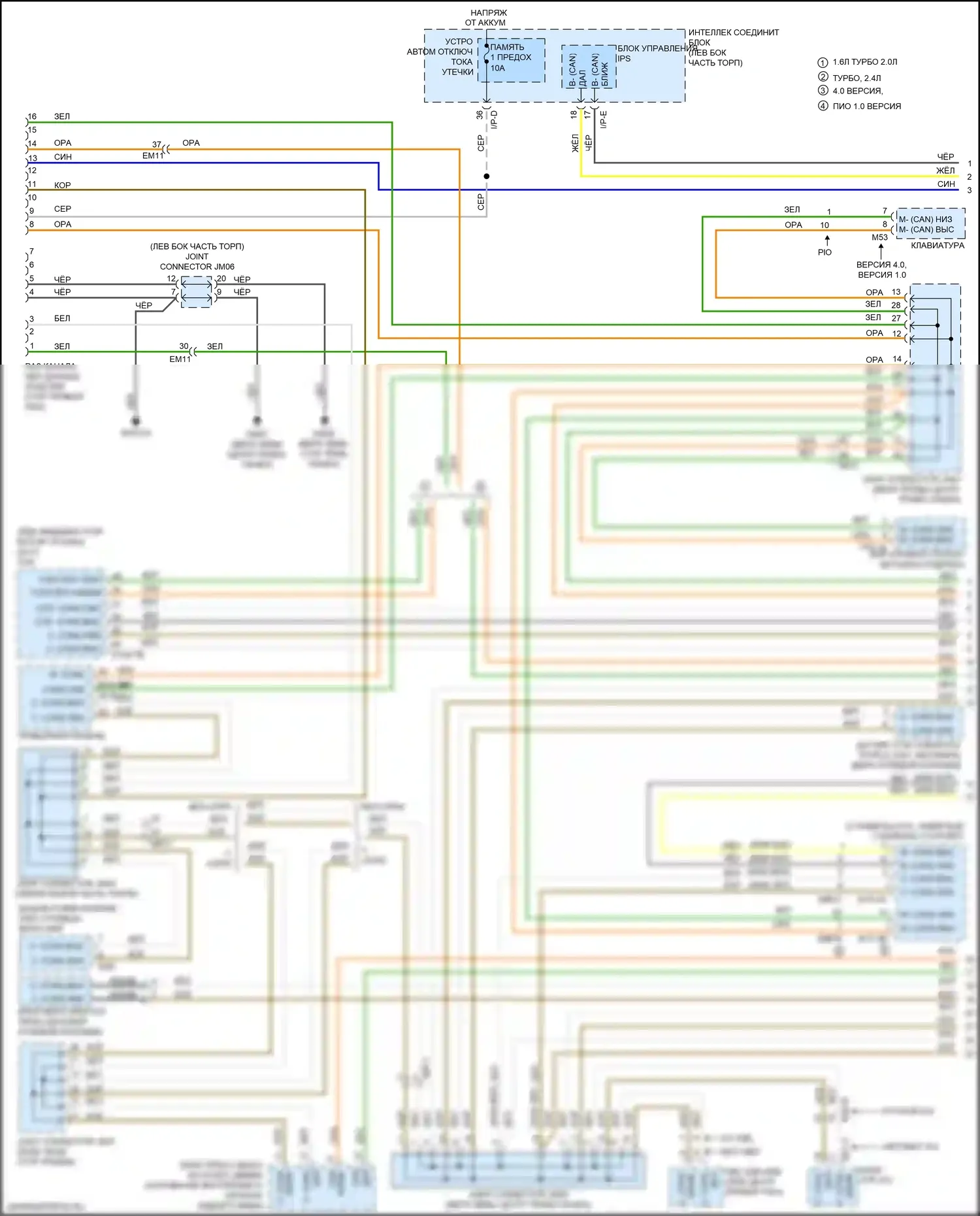 Optima Kia IV (2015-2018): Can шина электросхема, за исключением гибридной (1 из 3) 