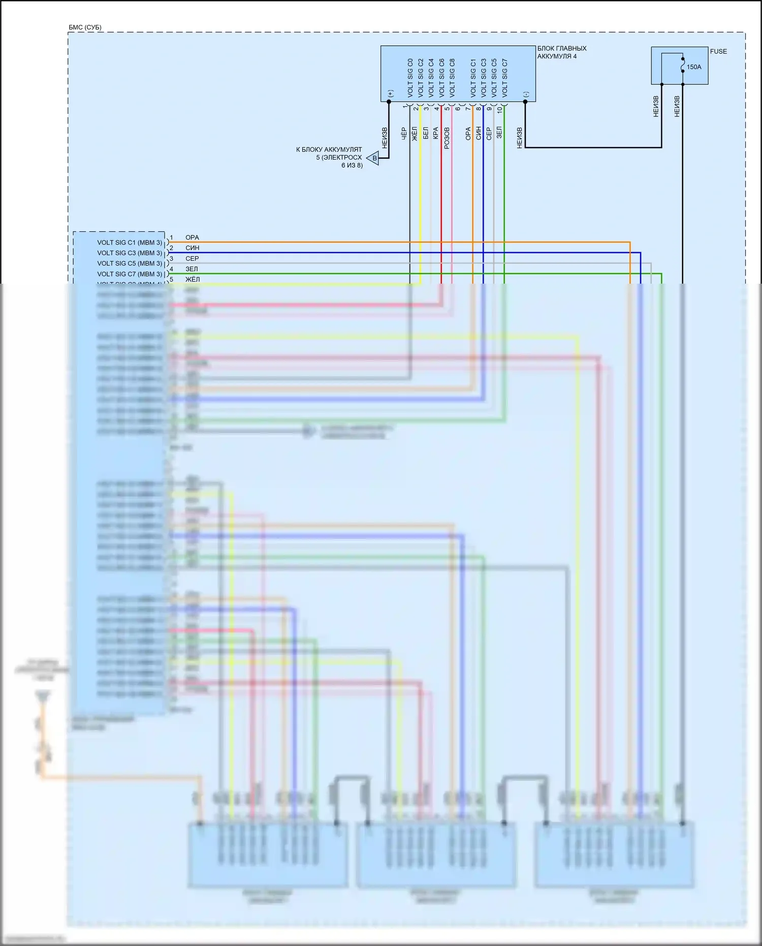 Optima Kia IV (2015-2018): Электросхема двигателя 2.0л подключаемый гибрид, электросхема гибридного управления (5 из 8) 