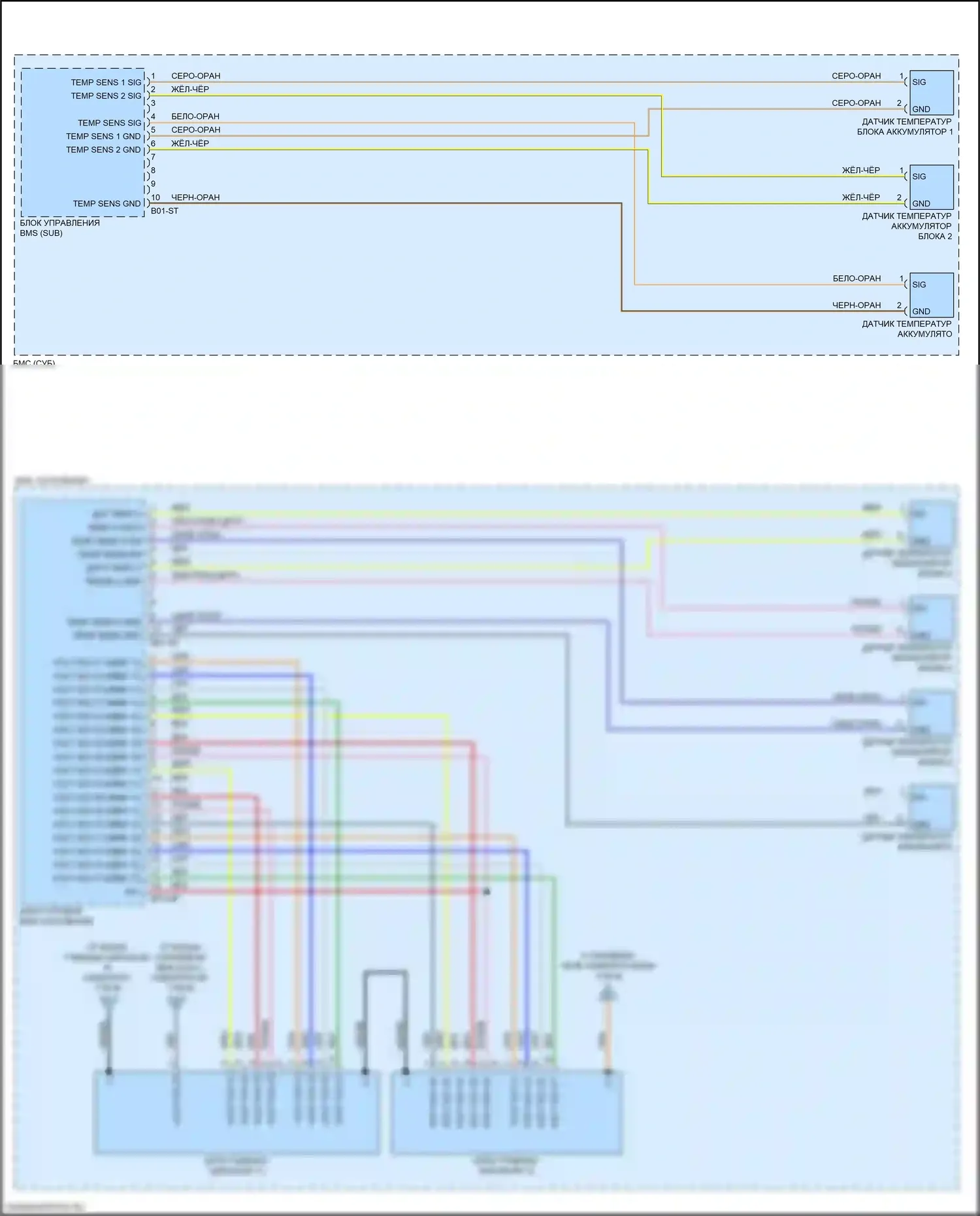Optima Kia IV (2015-2018): Электросхема двигателя 2.0л подключаемый гибрид, электросхема гибридного управления (8 из 8) 