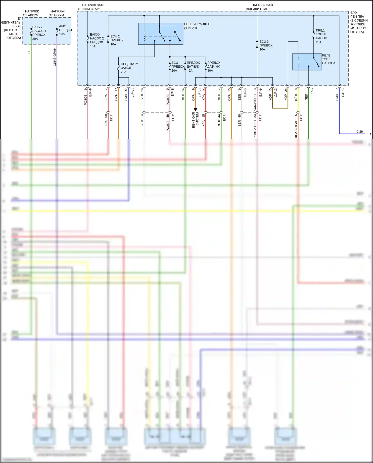 Optima Kia IV (2015-2018): Электросхема двигателя 2.0л турбо (5 из 6) 