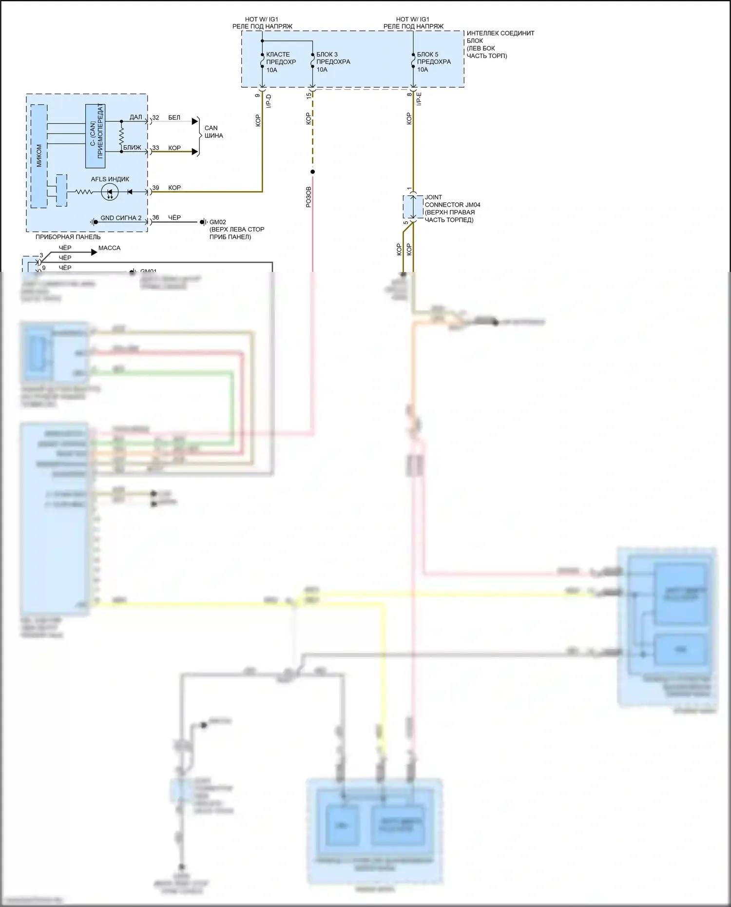 Optima Kia IV (2015-2018): Адаптивная электросхема переднего освещения, кроме гибрида без ксеноновых фар 