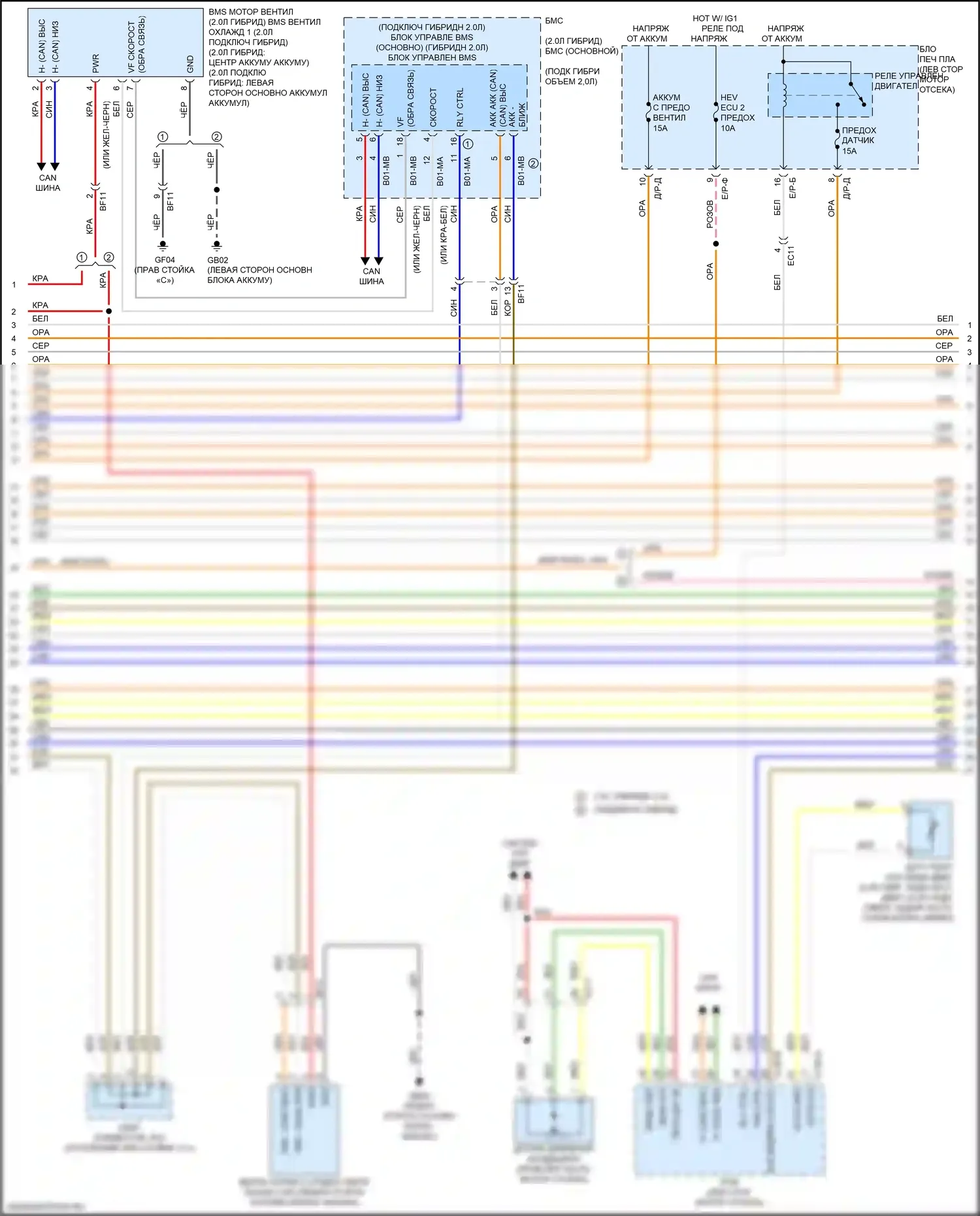 Optima Kia IV (2015-2018): Электросхема климат контроля, гибрид (3 из 5) 