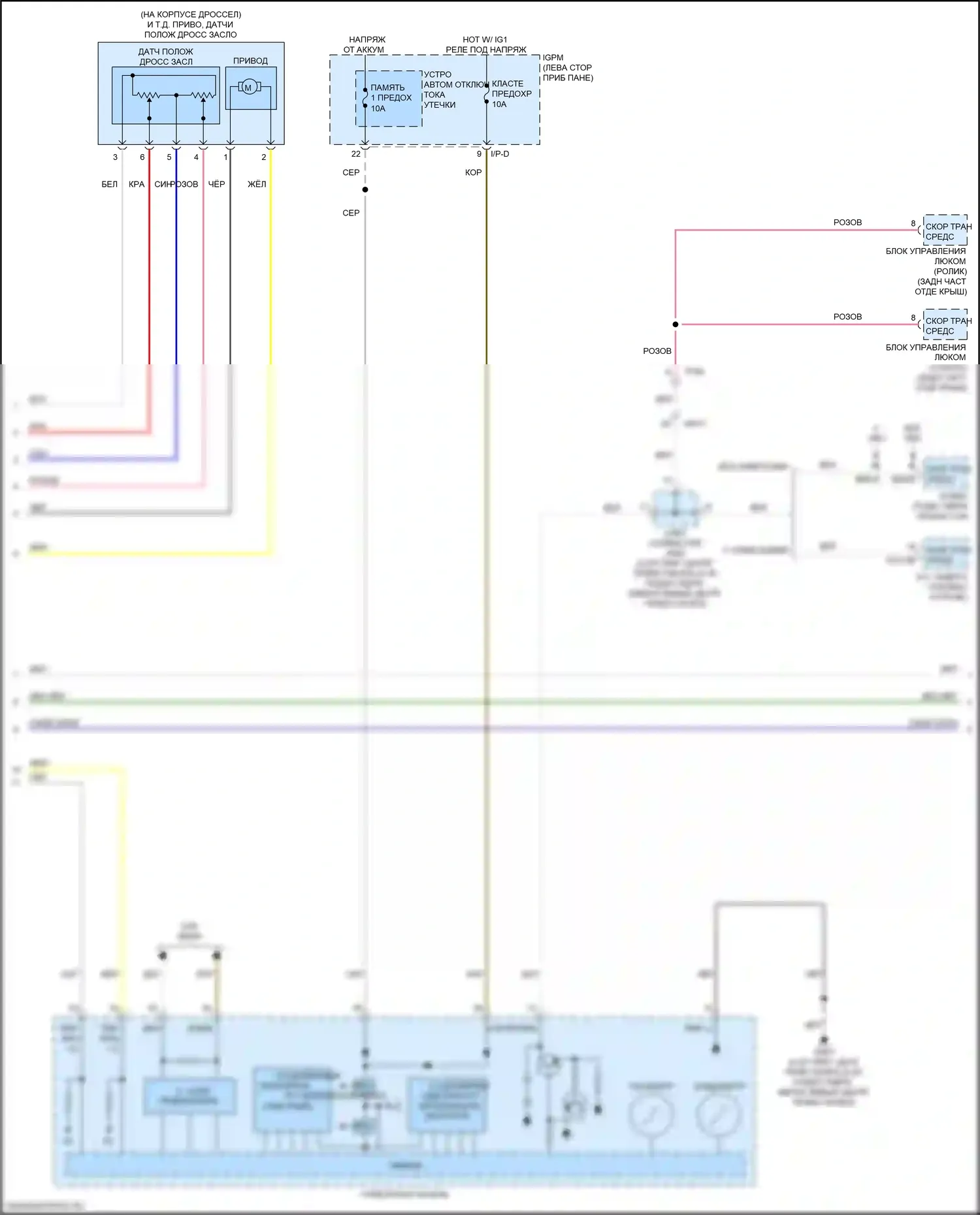 Optima Kia IV (2015-2018): Электросхема круиз-контроля, гибридная (2 из 3) 