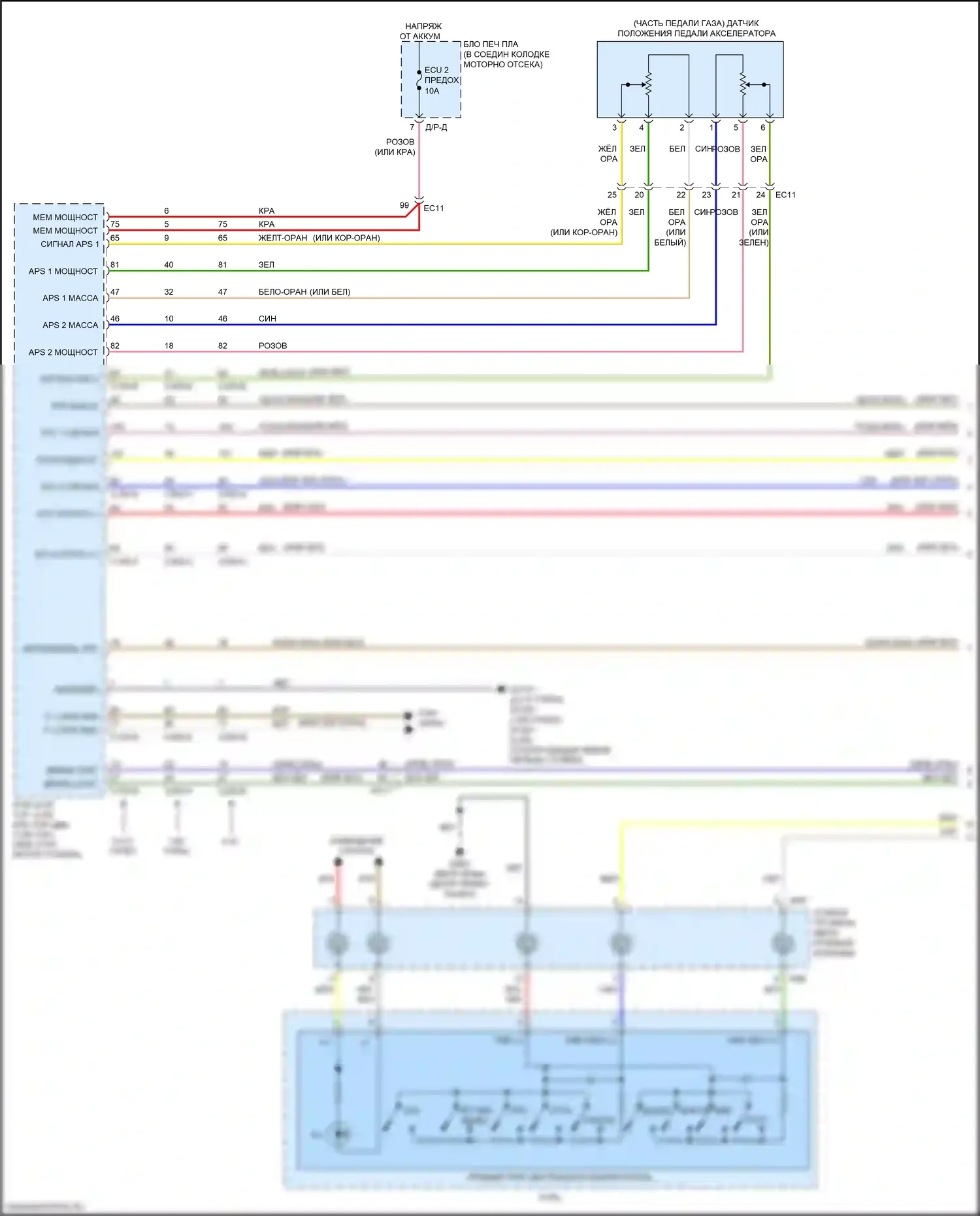 Optima Kia IV (2015-2018): Электросхема круиз-контроля, кроме гибридного (1 из 3) 