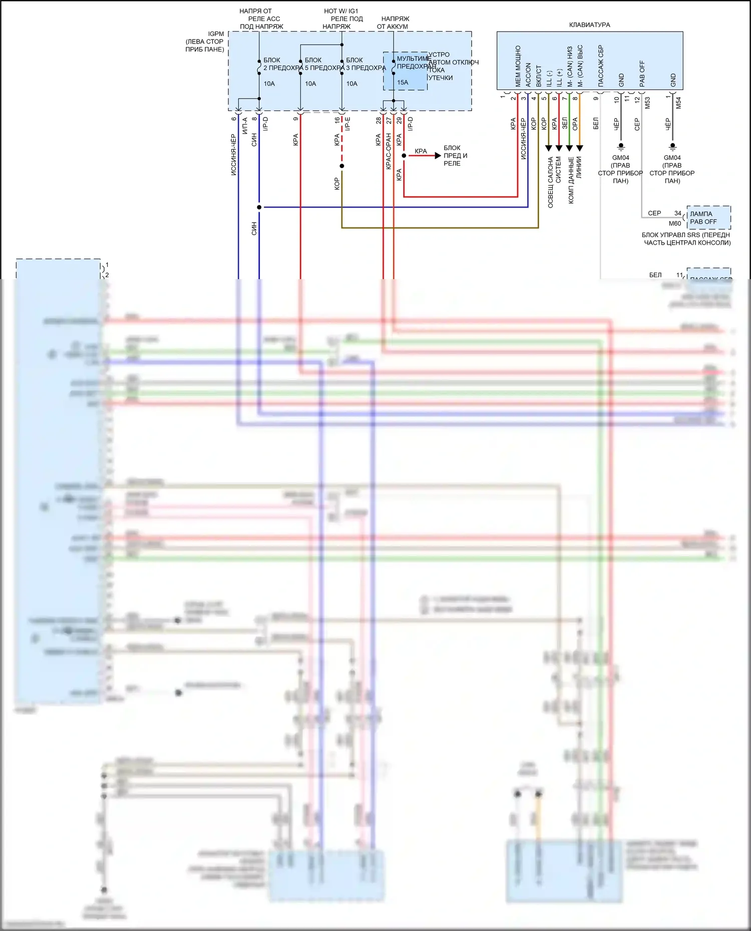 Optima Kia IV (2015-2018): Электросхема магнитолы, подключайте гибрид без навигации, с uvo и усилителем (1 из 4) 