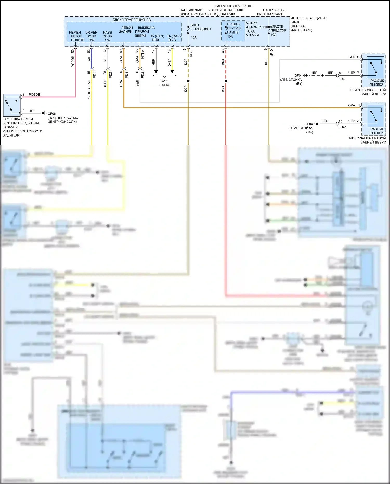 Optima Kia IV (2015-2018): Электросхема, кроме гибридной 