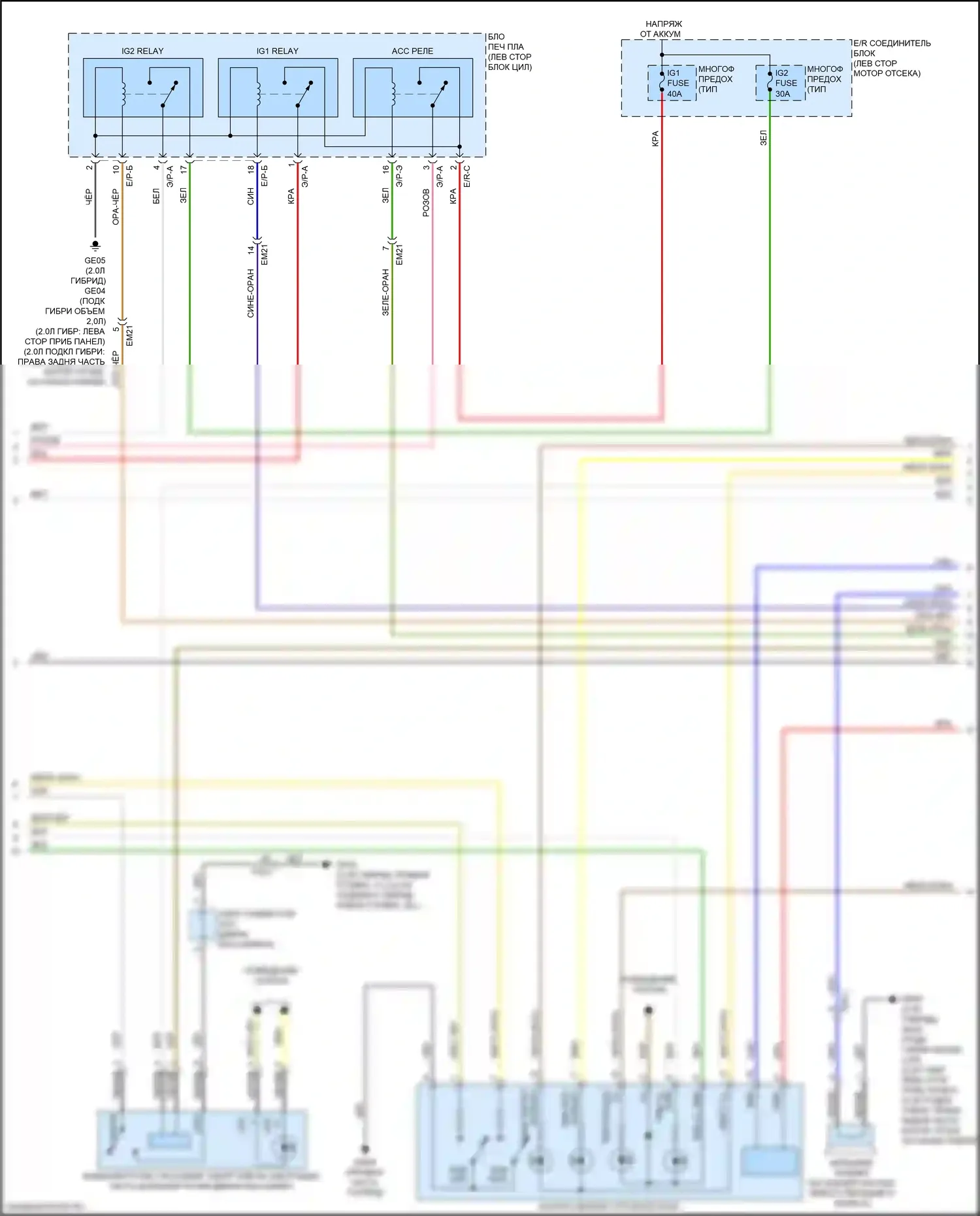 Optima Kia IV (2015-2018): Электросхема иммобилайзера, гибрид (2 из 3) 