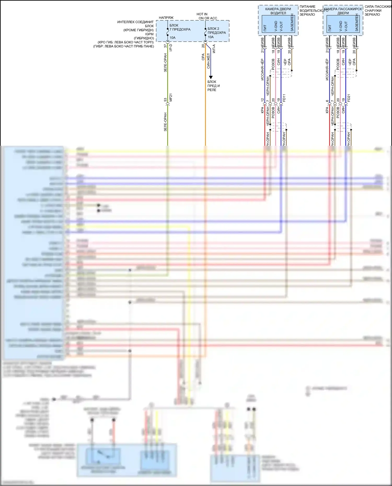 Optima Kia IV (2015-2018): Электросхема монитора кругового обзора (1 из 2) 