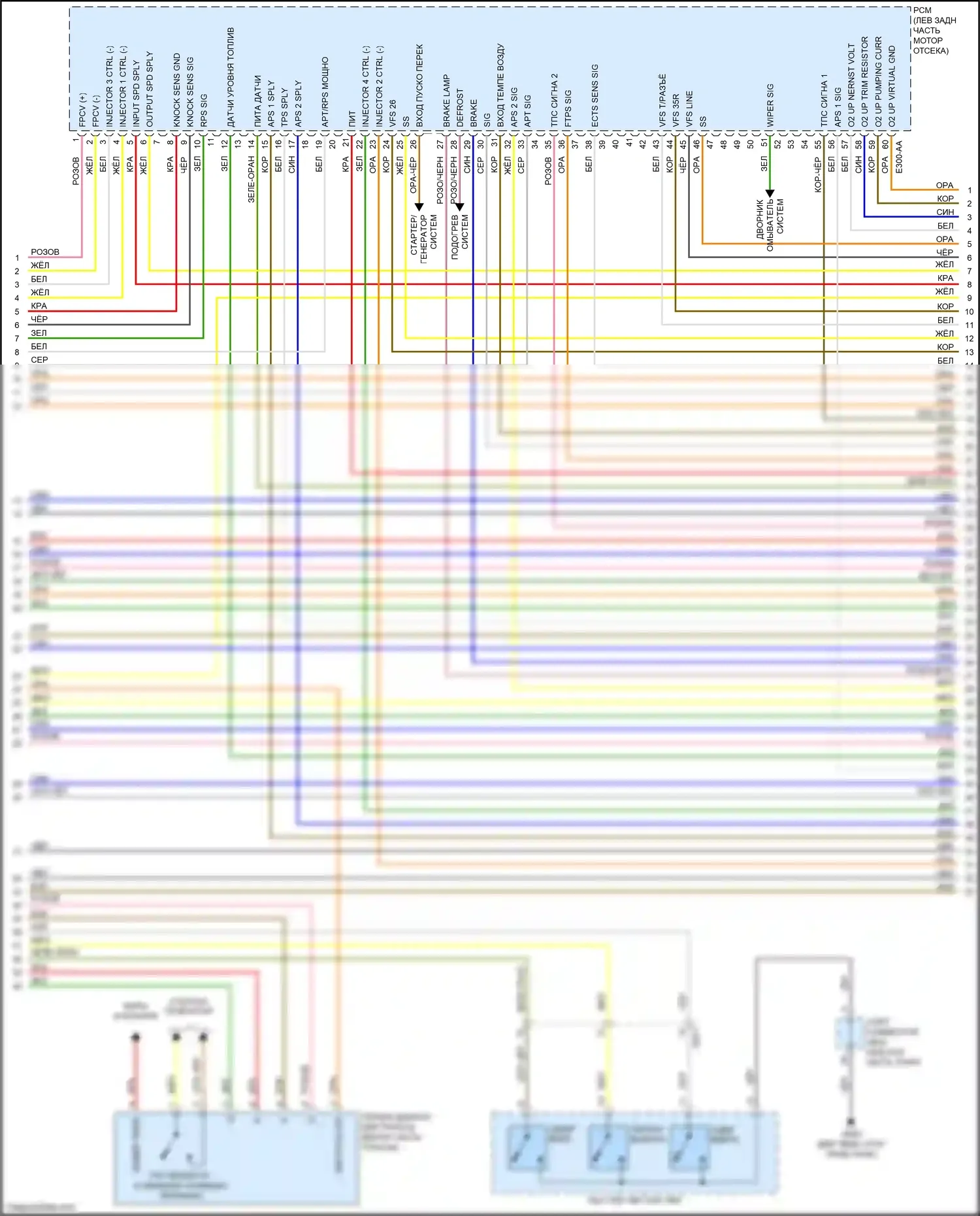 Rio X-Line Kia I (2017-2020): Электросхема двигателя 1.6л, автомат коробки передач (4 из 7) 