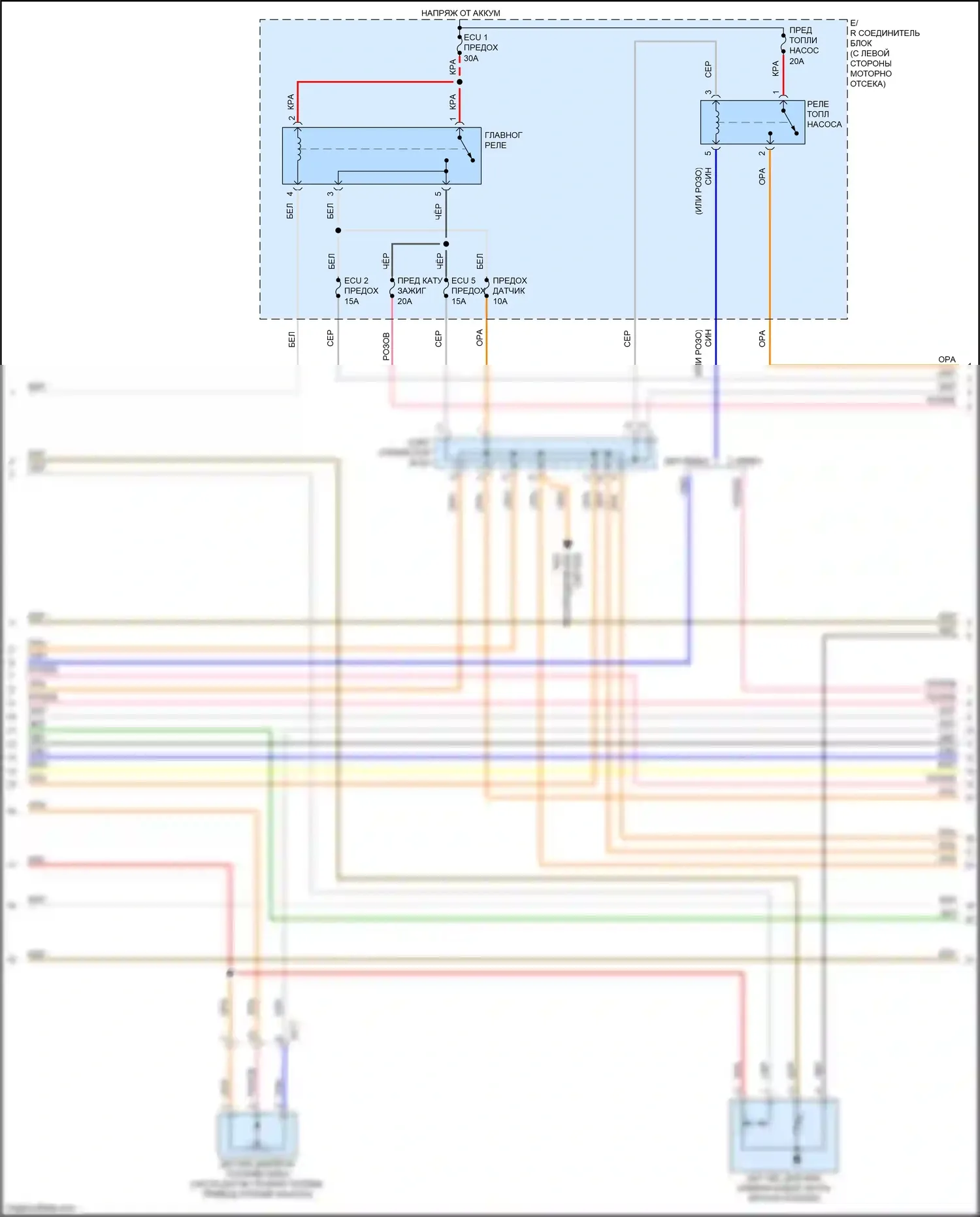 Rio X-Line Kia I (2017-2020): Электросхема двигателя 1.6l, ручной коробки передач (2 из 6) 