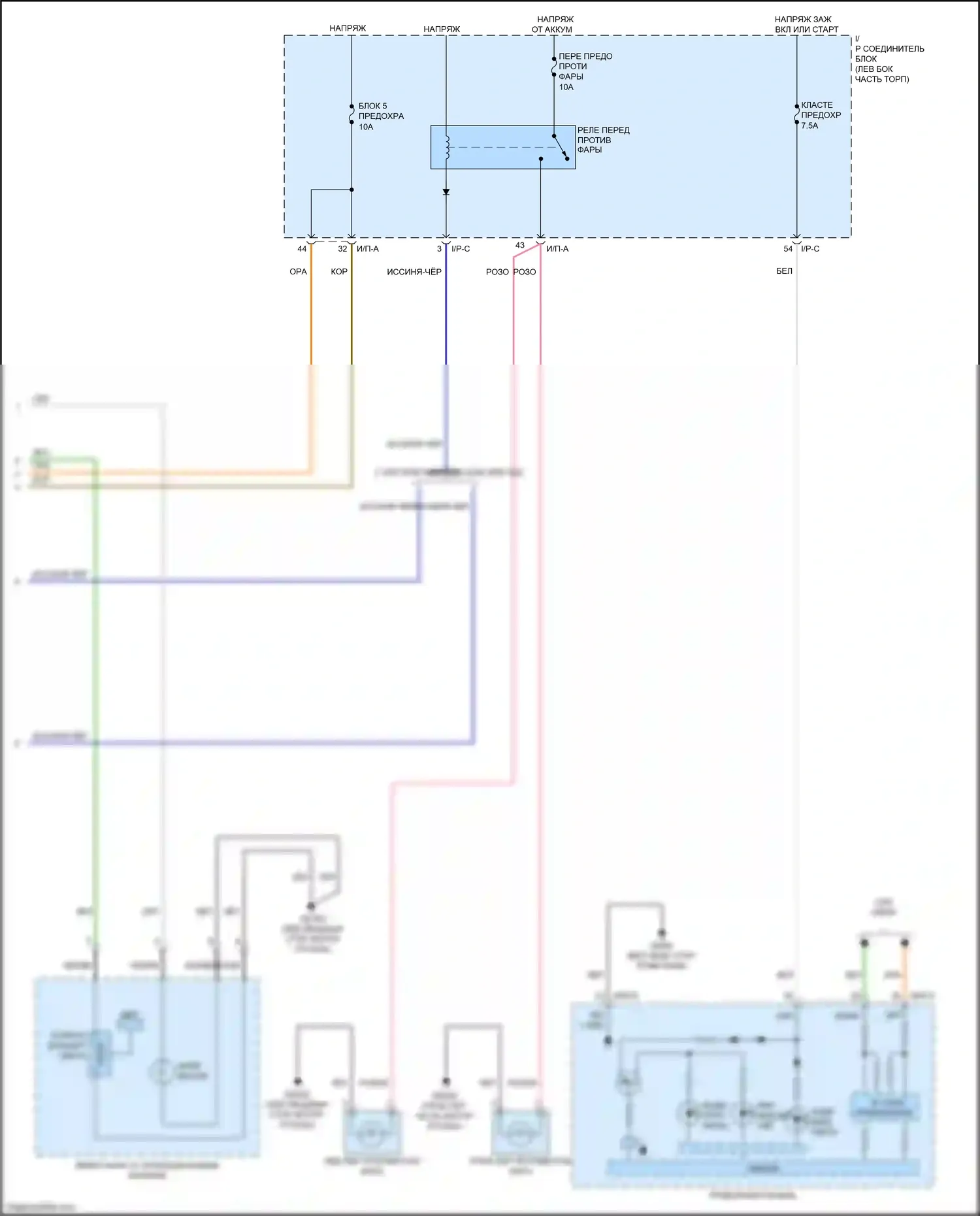 Rio X-Line Kia I (2017-2020): Электросхема фар, без дрели (3 из 3) 