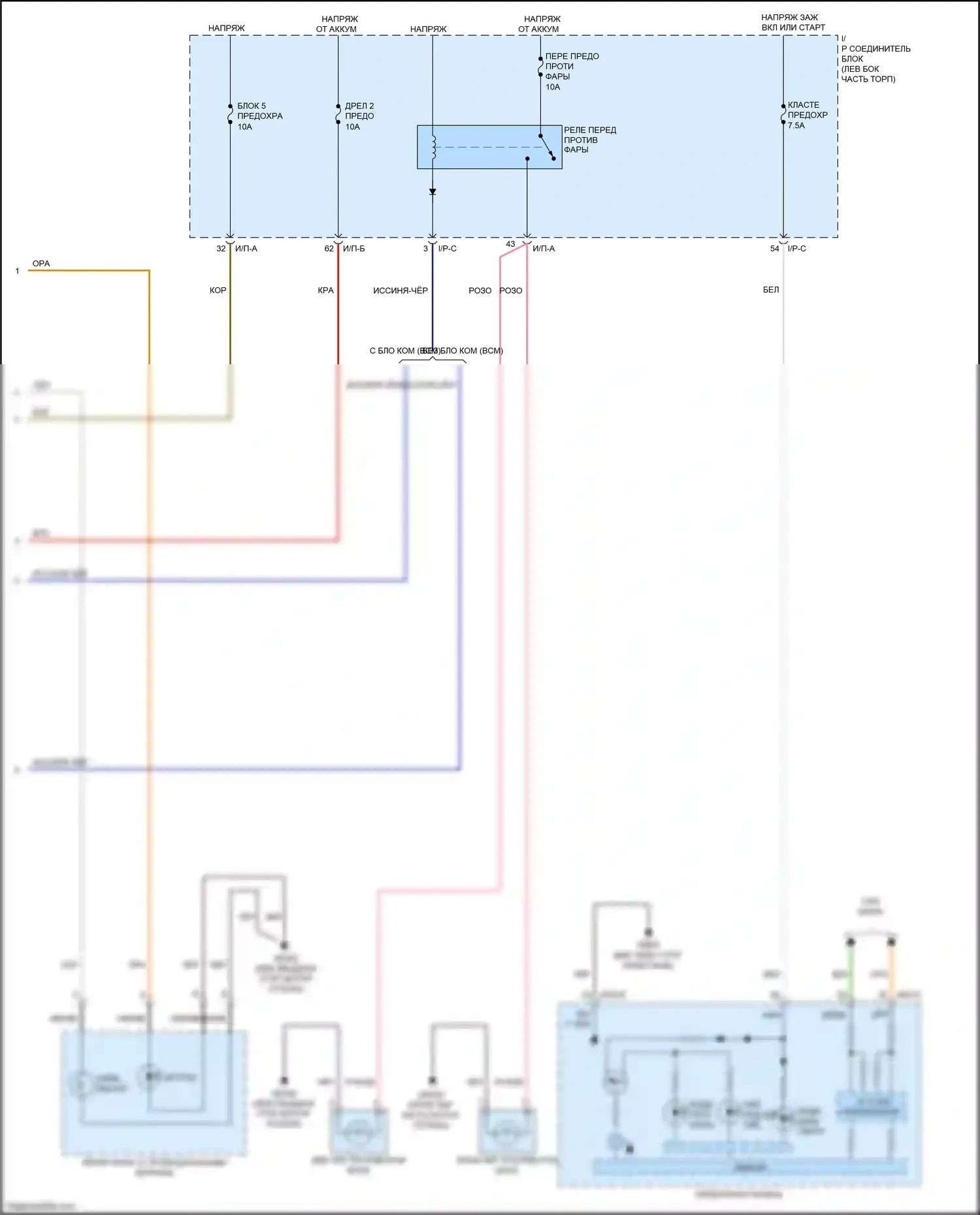 Rio X-Line Kia I (2017-2020): Электросхема фар, с дрелью (3 из 3) 