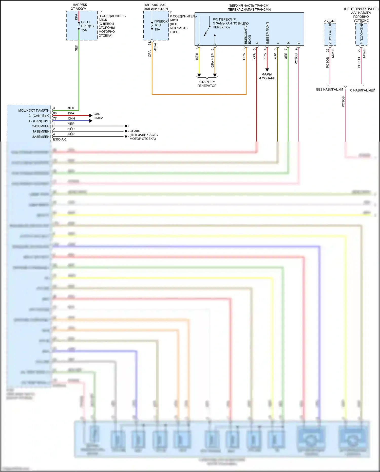 Rio X-Line Kia I (2017-2020): Электросхема коробки передач (1 из 2) 