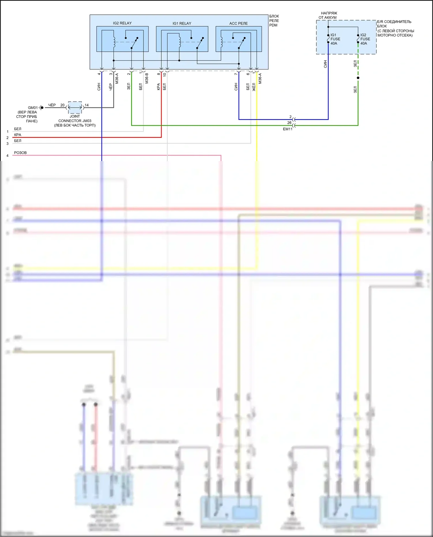 Rio X-Line Kia I (2017-2020): Электросхема иммобилайзера, с интеллектуальной системой ключей (2 из 3) 