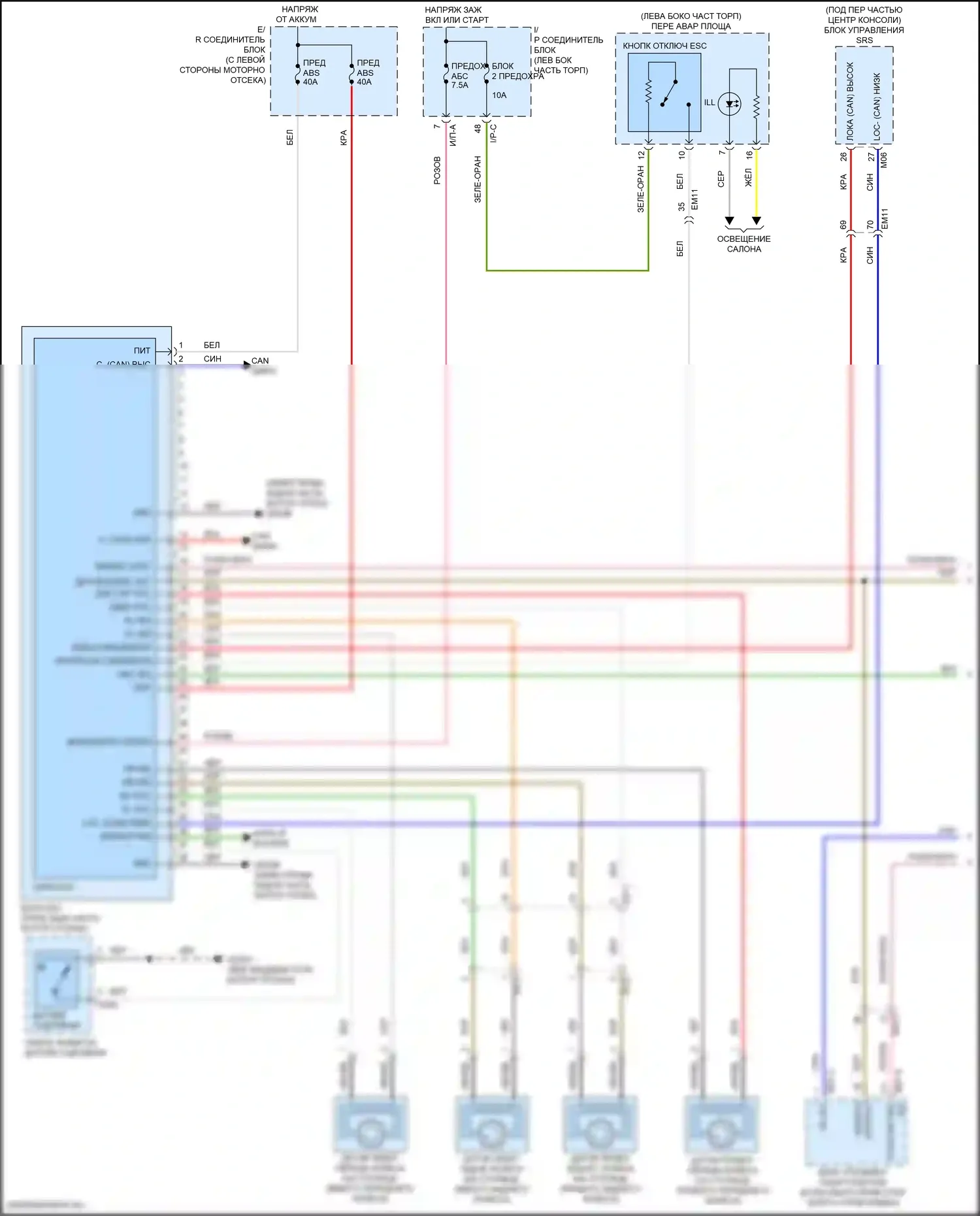 Rio X Kia I (2020-2024): Антиблокировочная система abs электросхема (1 из 2) 