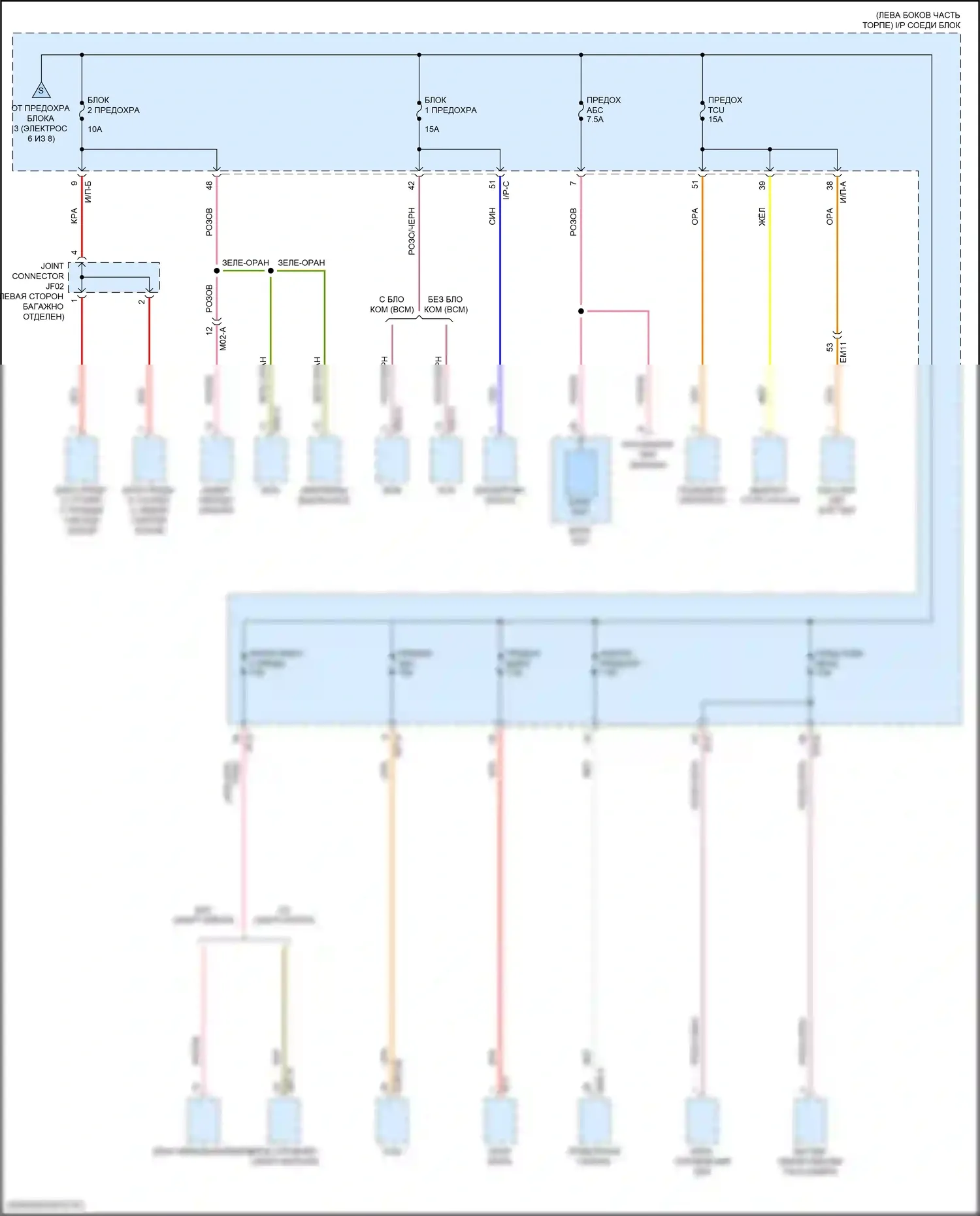 Rio X Kia I (2020-2024): Электросхема блока предохранителей реле (7 из 8) 