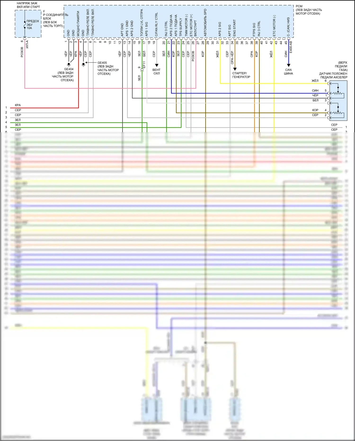Rio X Kia I (2020-2024): Электросхема двигателя 1.6l (4 из 7) 