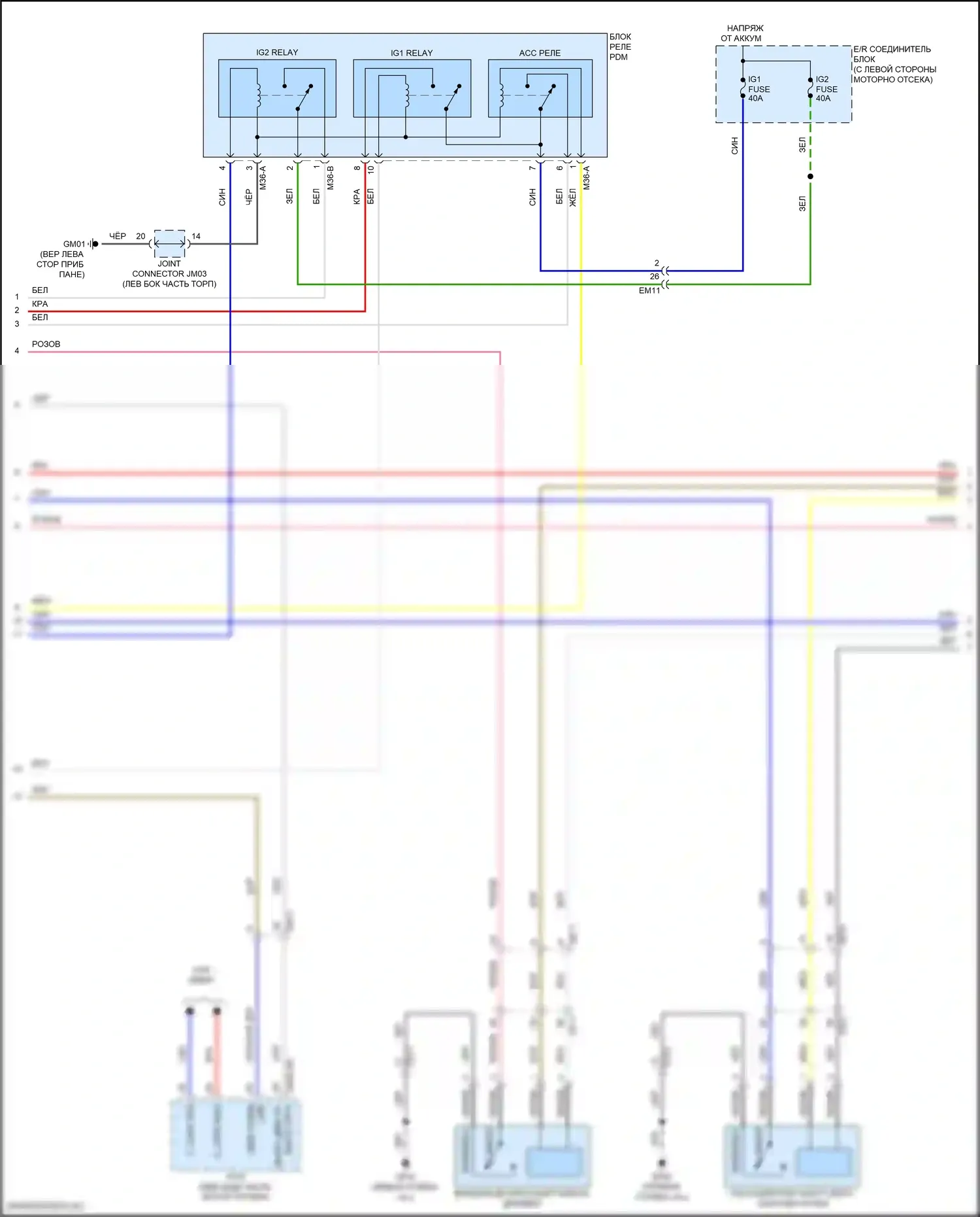 Rio X Kia I (2020-2024): Электросхема иммобилайзера, с интеллектуальной системой ключей (2 из 3) 