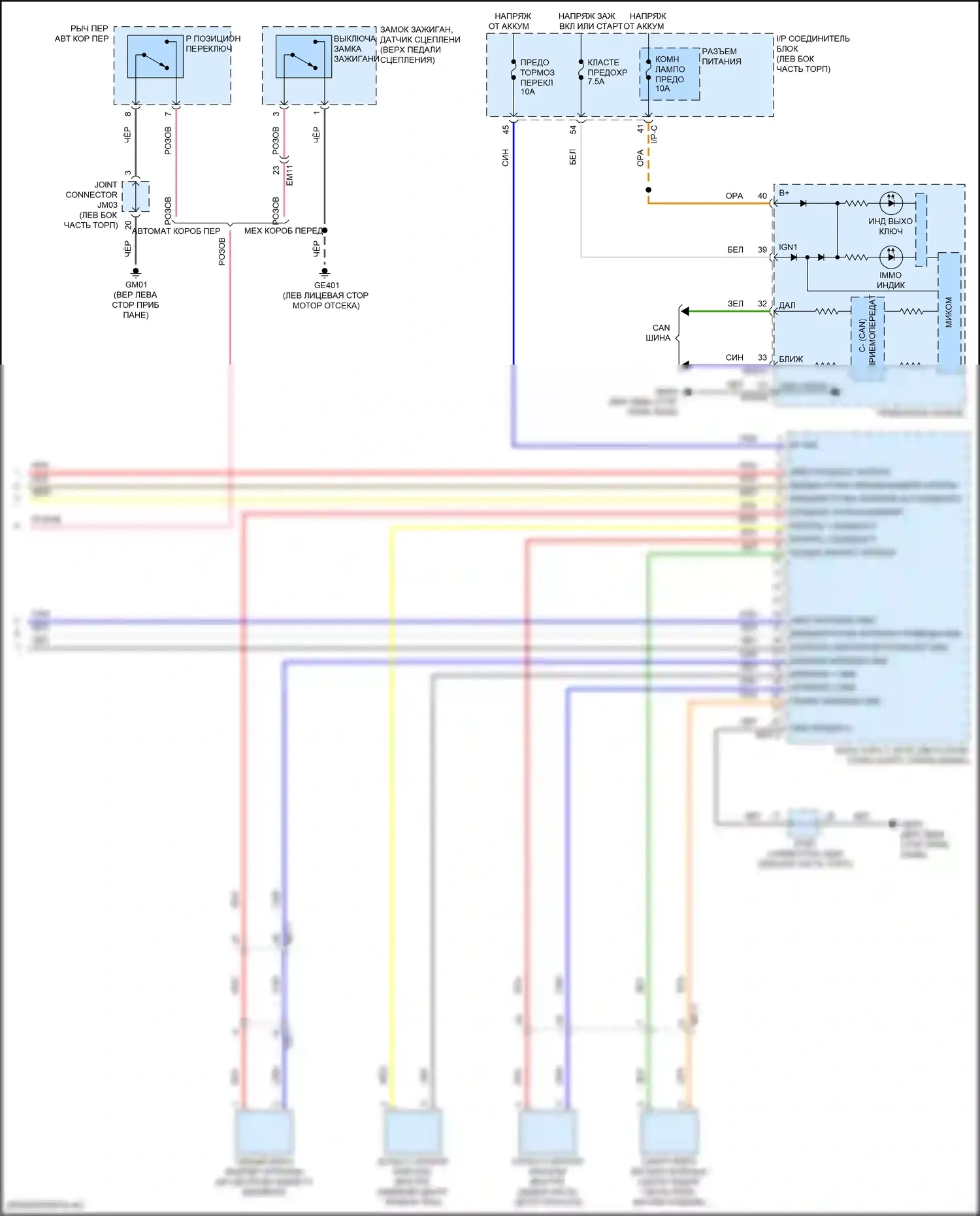 Rio X Kia I (2020-2024): Электросхема иммобилайзера, с интеллектуальной системой ключей (3 из 3) 