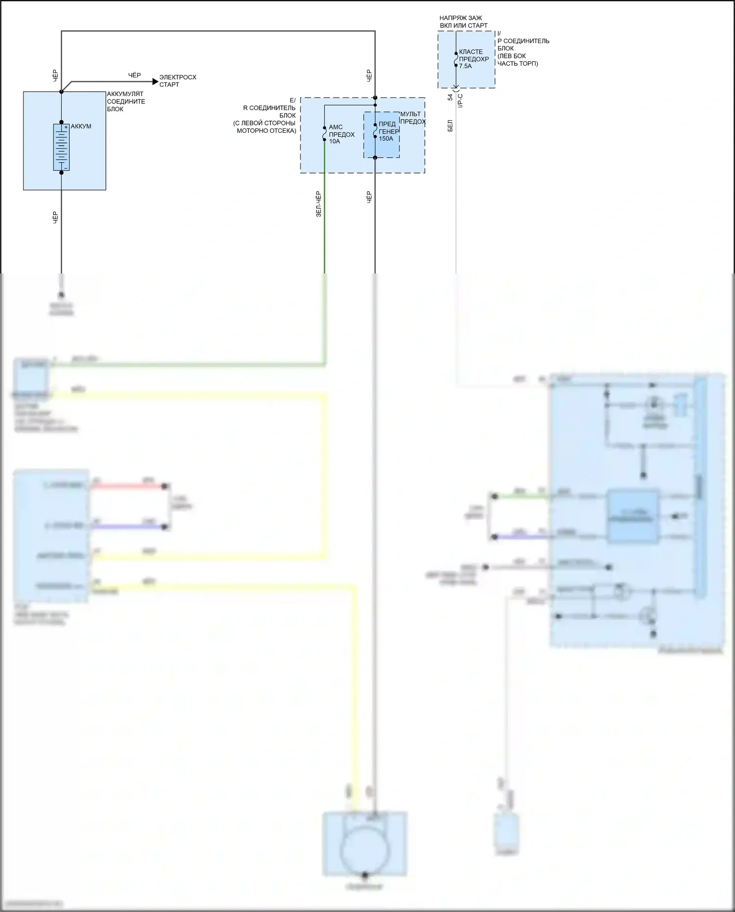 Rio X Kia I (2020-2024): Электросхема генератора 