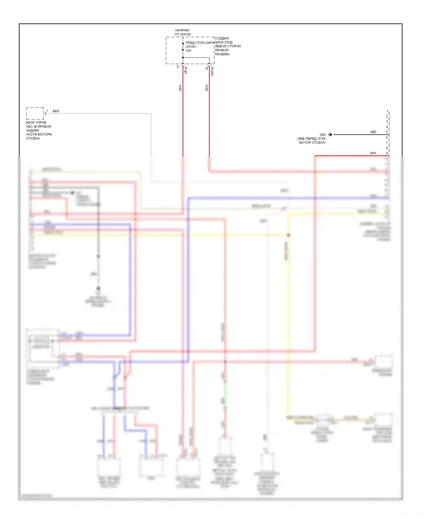 Rio Kia II рестайлинг (2009-2011): Can шина электросхема 