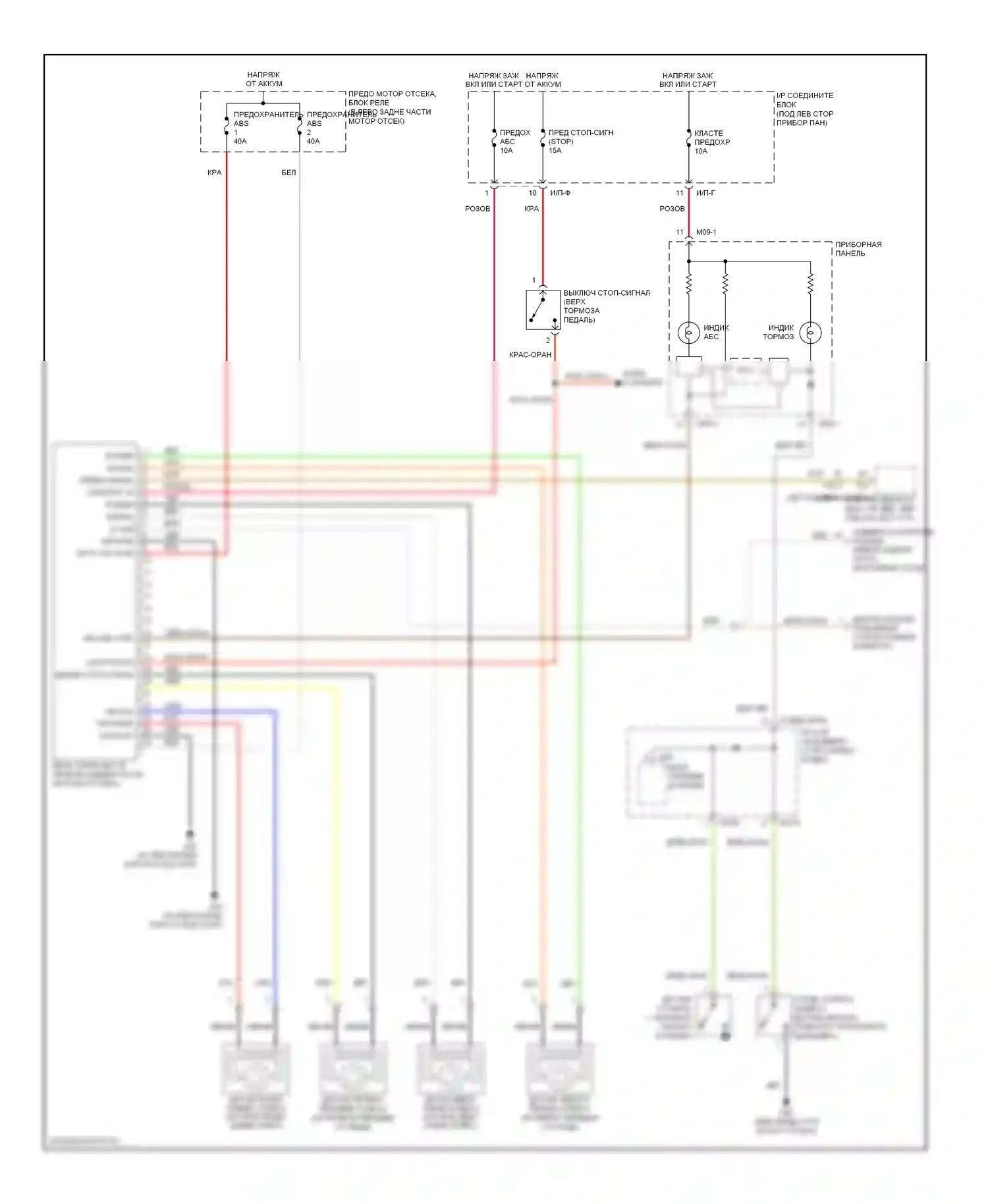 Rio Kia II (2005-2009): Антиблокировочная система abs электросхема 