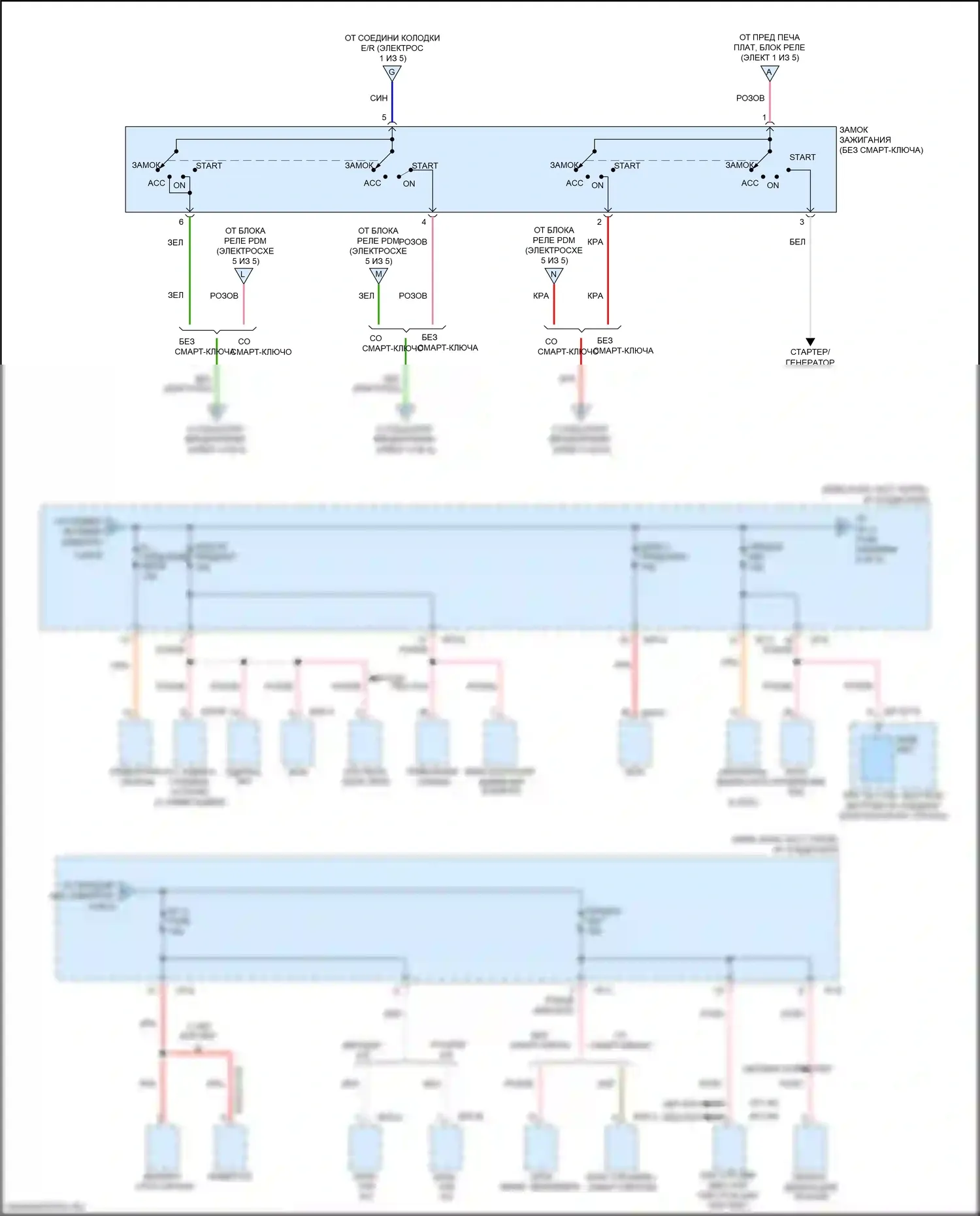 Rio Kia III рестайлинг (2015-2017): Электросхема блока предохранителей реле (4 из 5) 