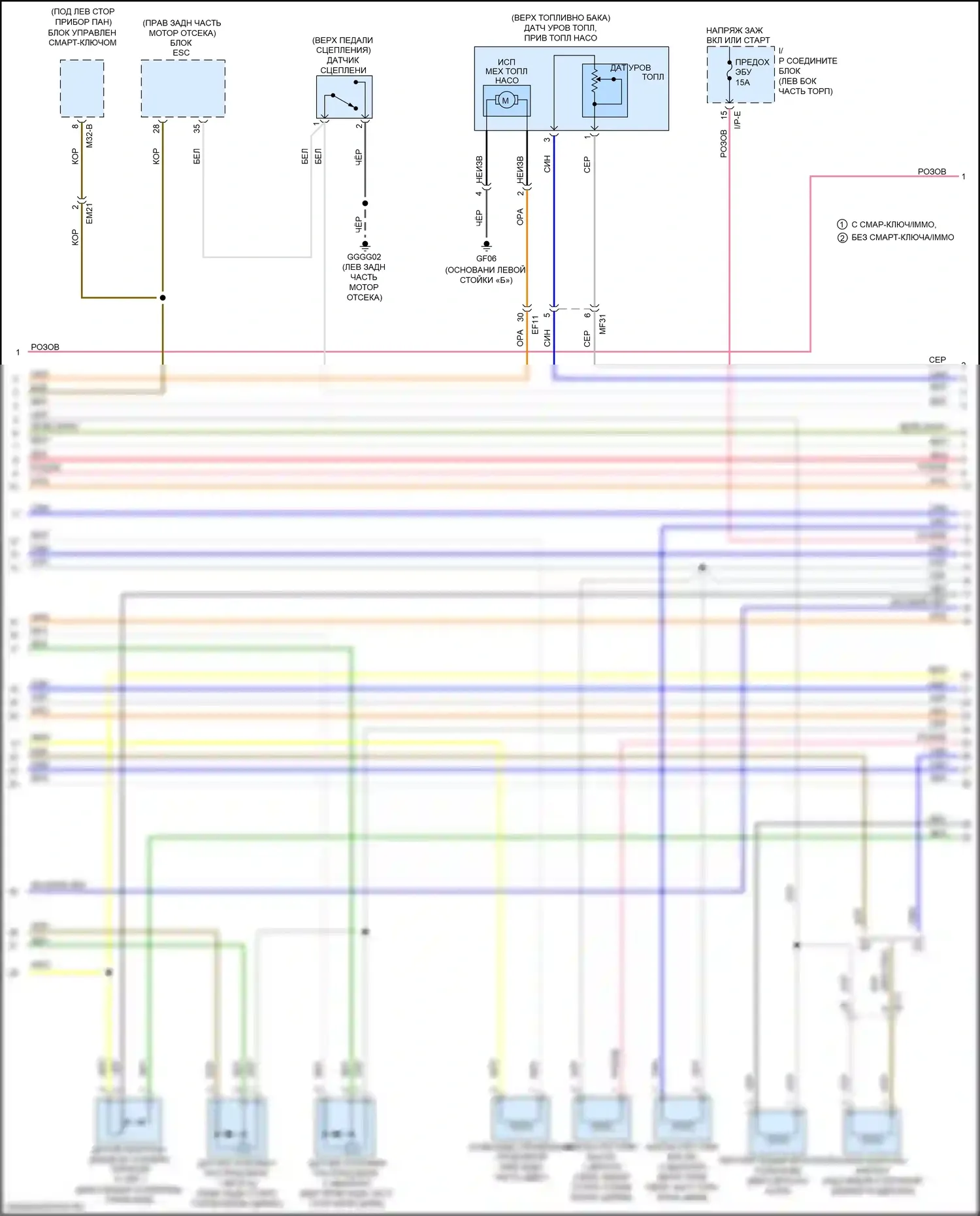 Rio Kia III рестайлинг (2015-2017): Электросхема двигателя 1.6l, электросхема управления mfi, ручной коробки передач (2 из 5) 